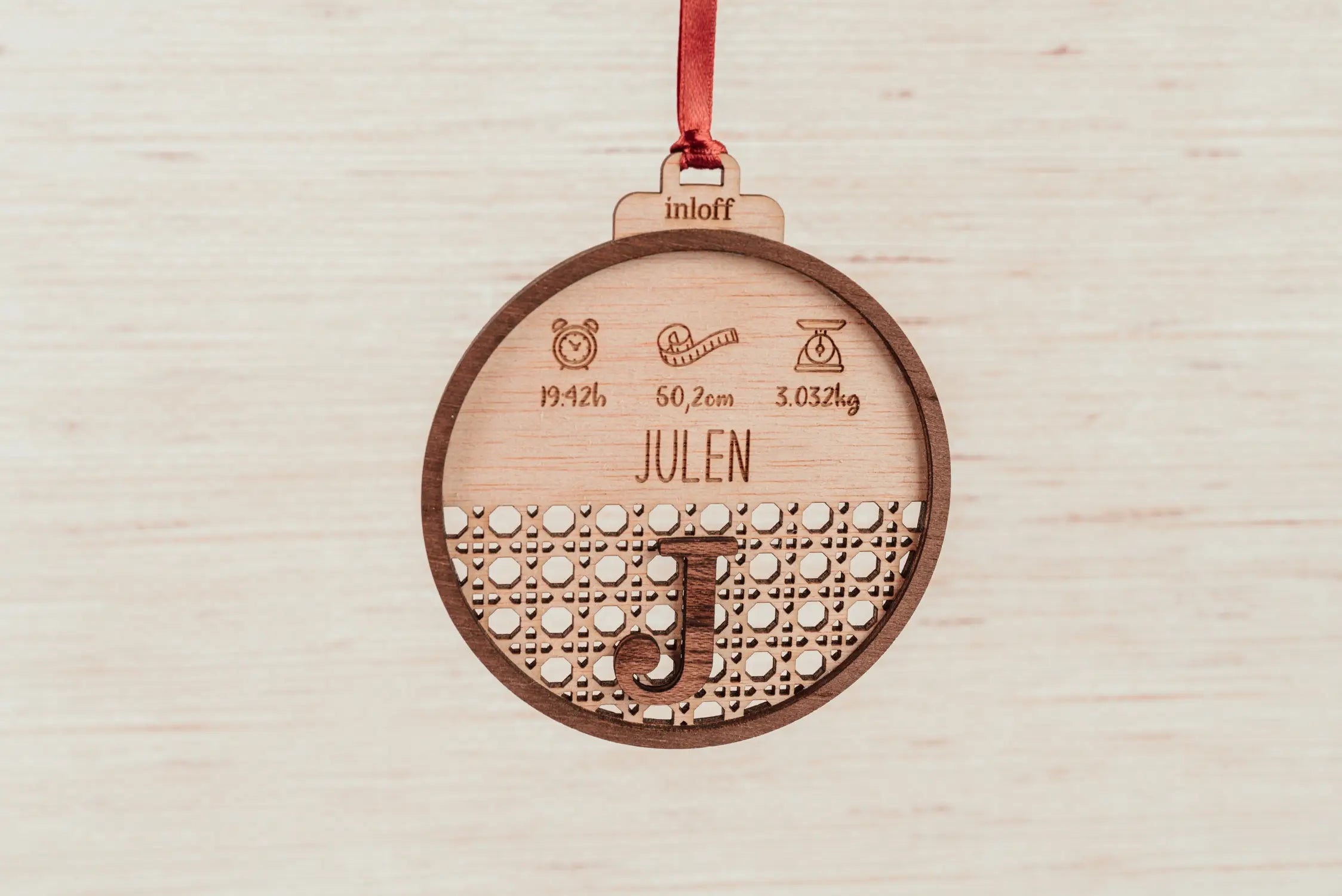 BOLA DE NAVIDAD RATÁN "NATALICIO"