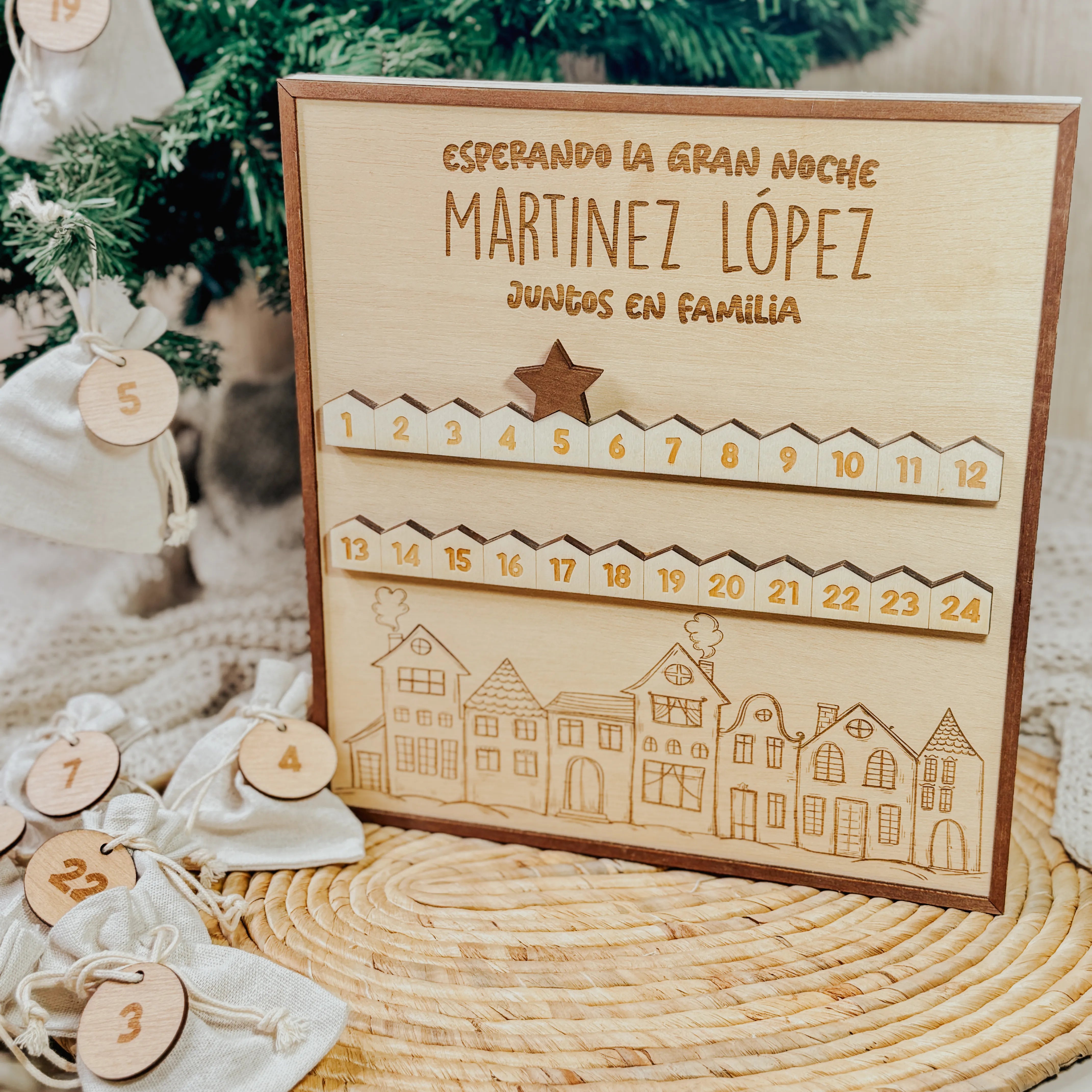 CALENDARIO DE ADVIENTO DE MADERA