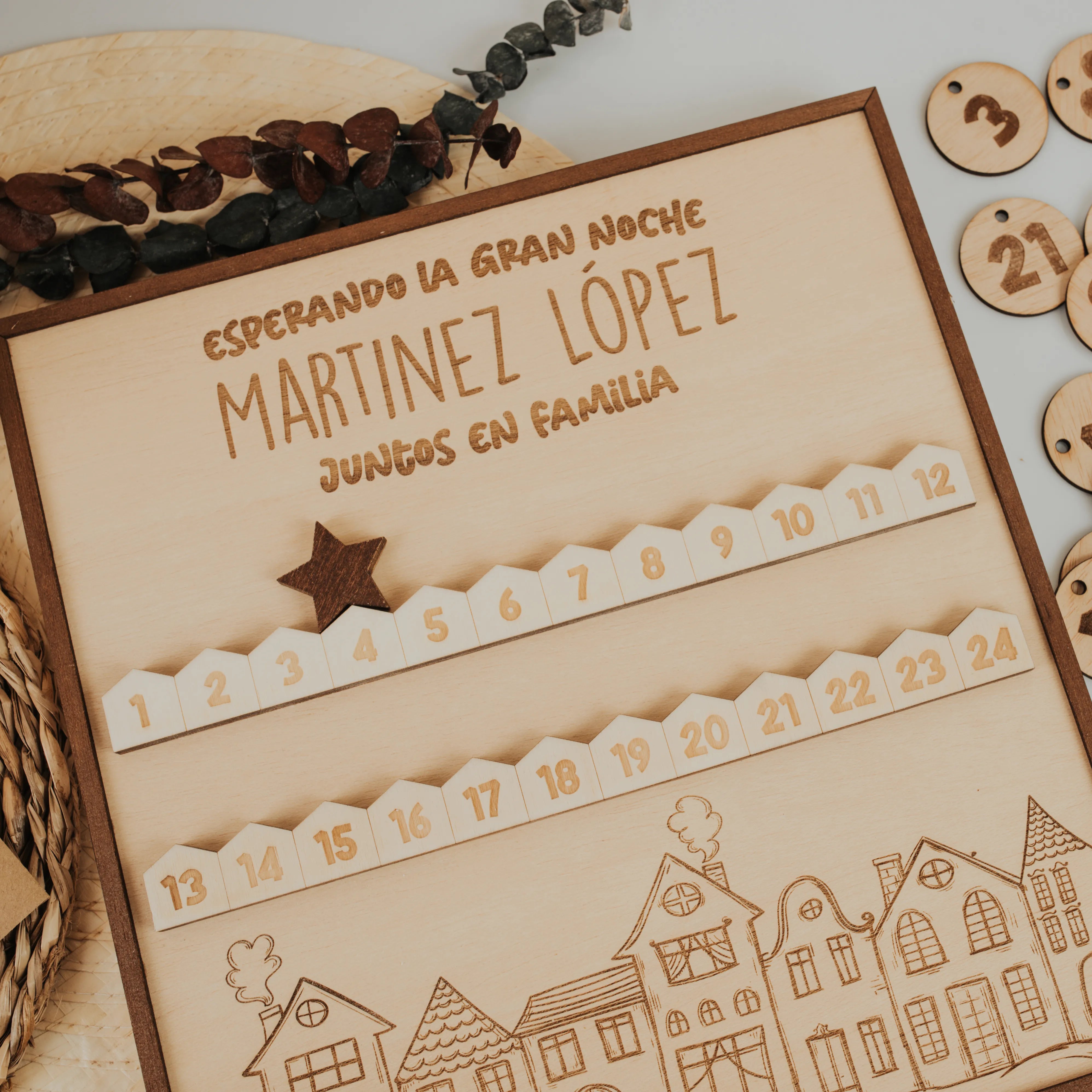 CALENDARIO DE ADVIENTO DE MADERA