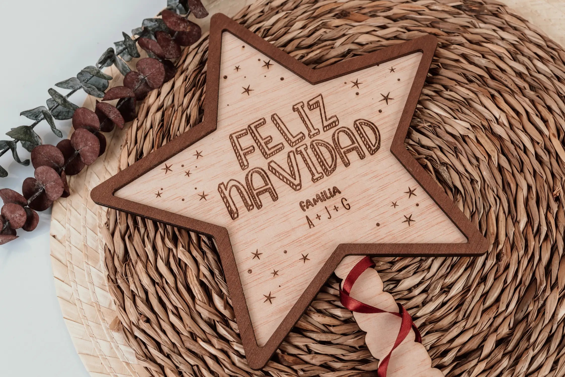Adorno de Navidad Estrella Mágica "Feliz Navidad"