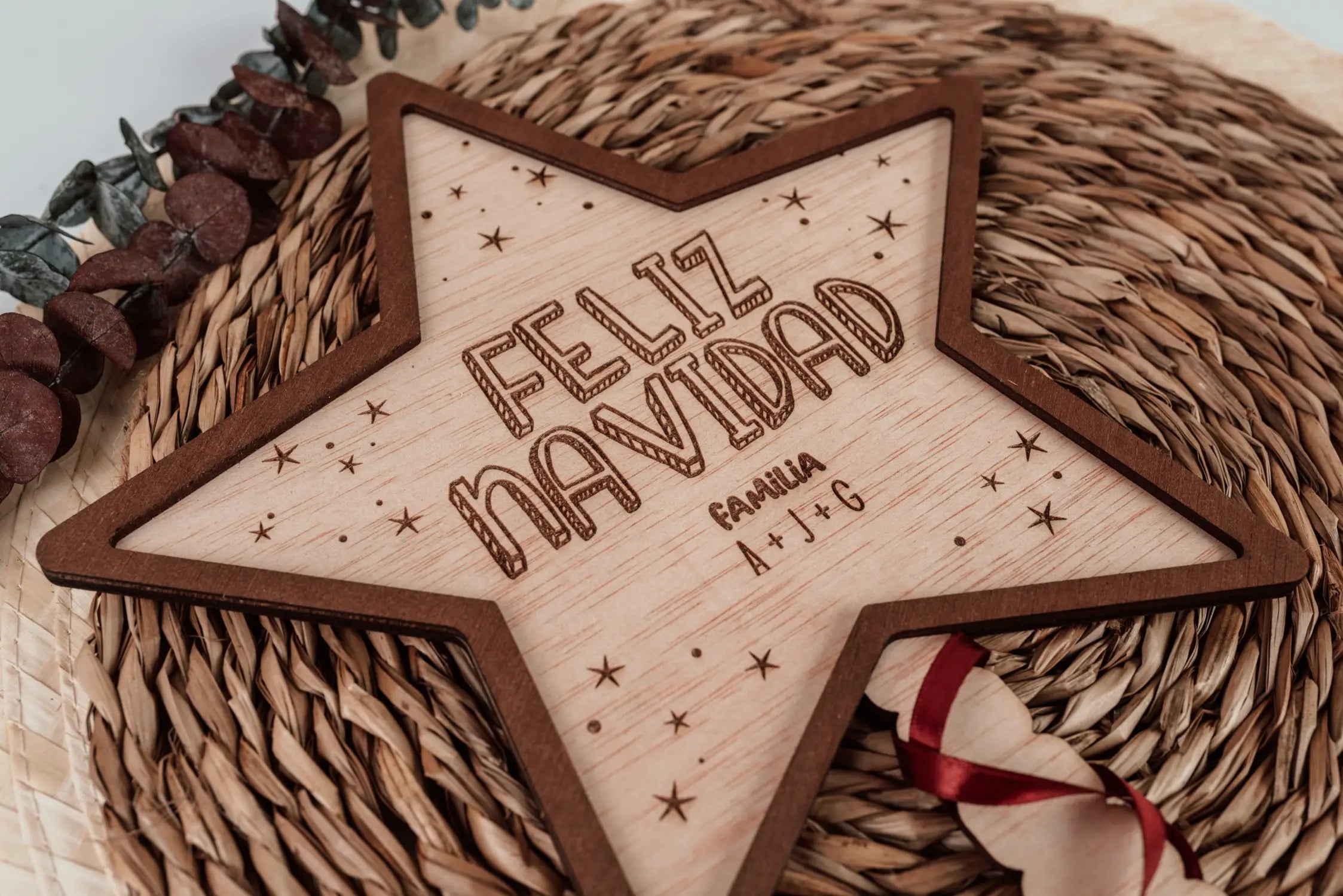 Adorno de Navidad Estrella Mágica "Feliz Navidad"