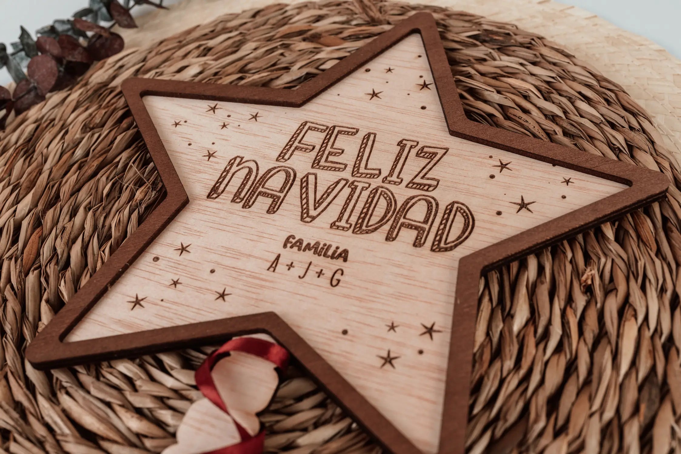 Adorno de Navidad Estrella Mágica "Feliz Navidad"