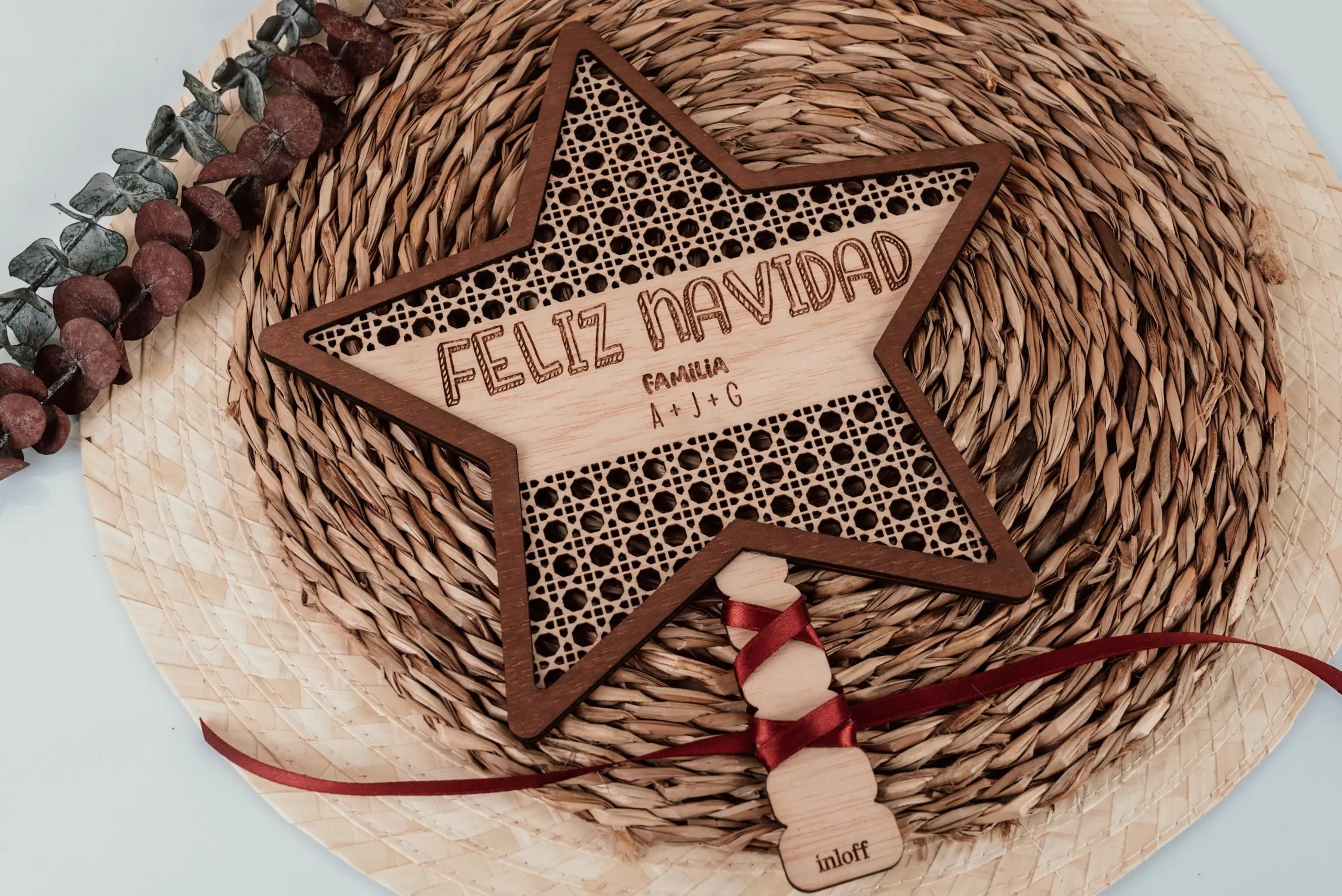 Adorno de Navidad Estrella Mágica "Feliz Navidad"