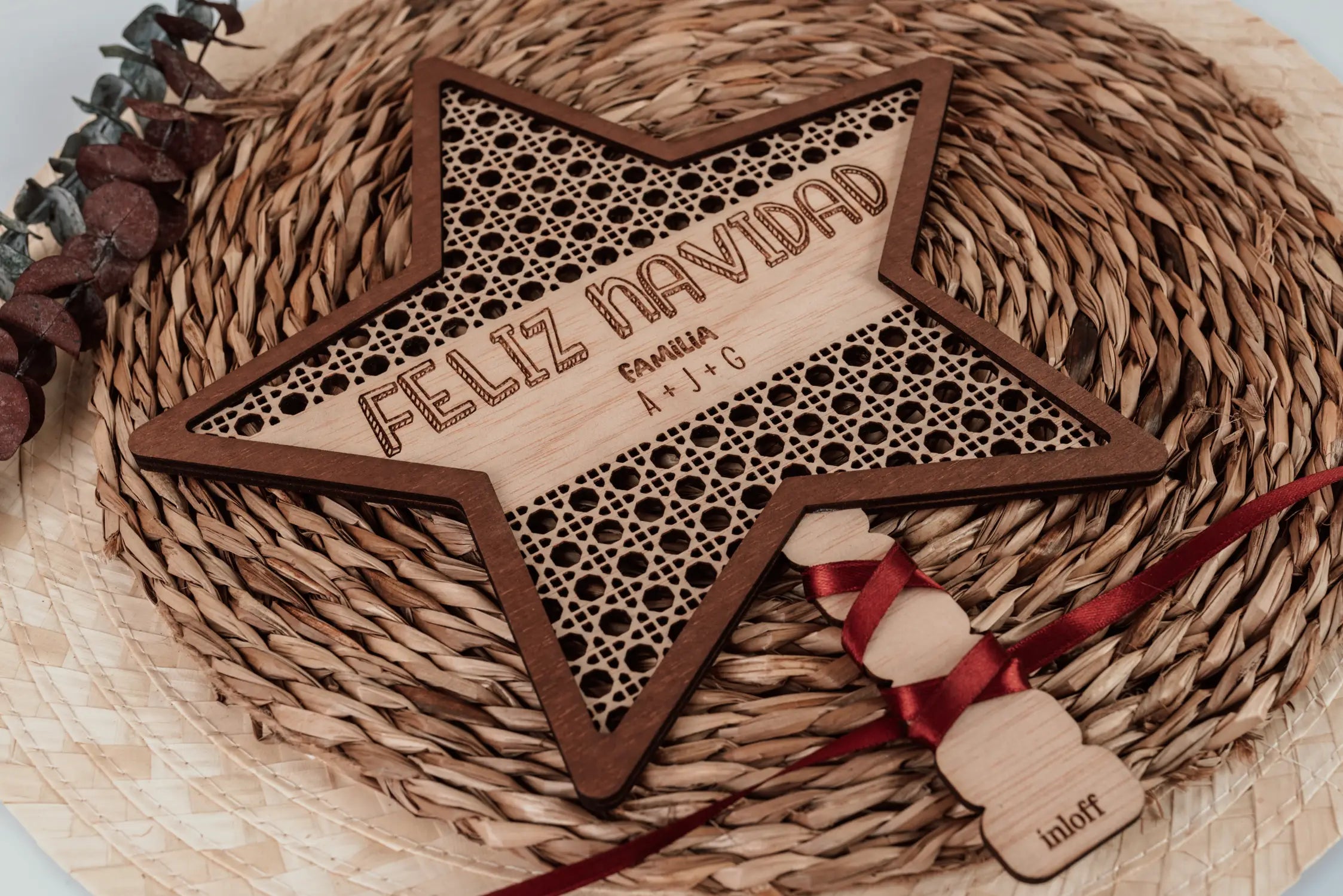 Adorno de Navidad Estrella Mágica "Feliz Navidad"
