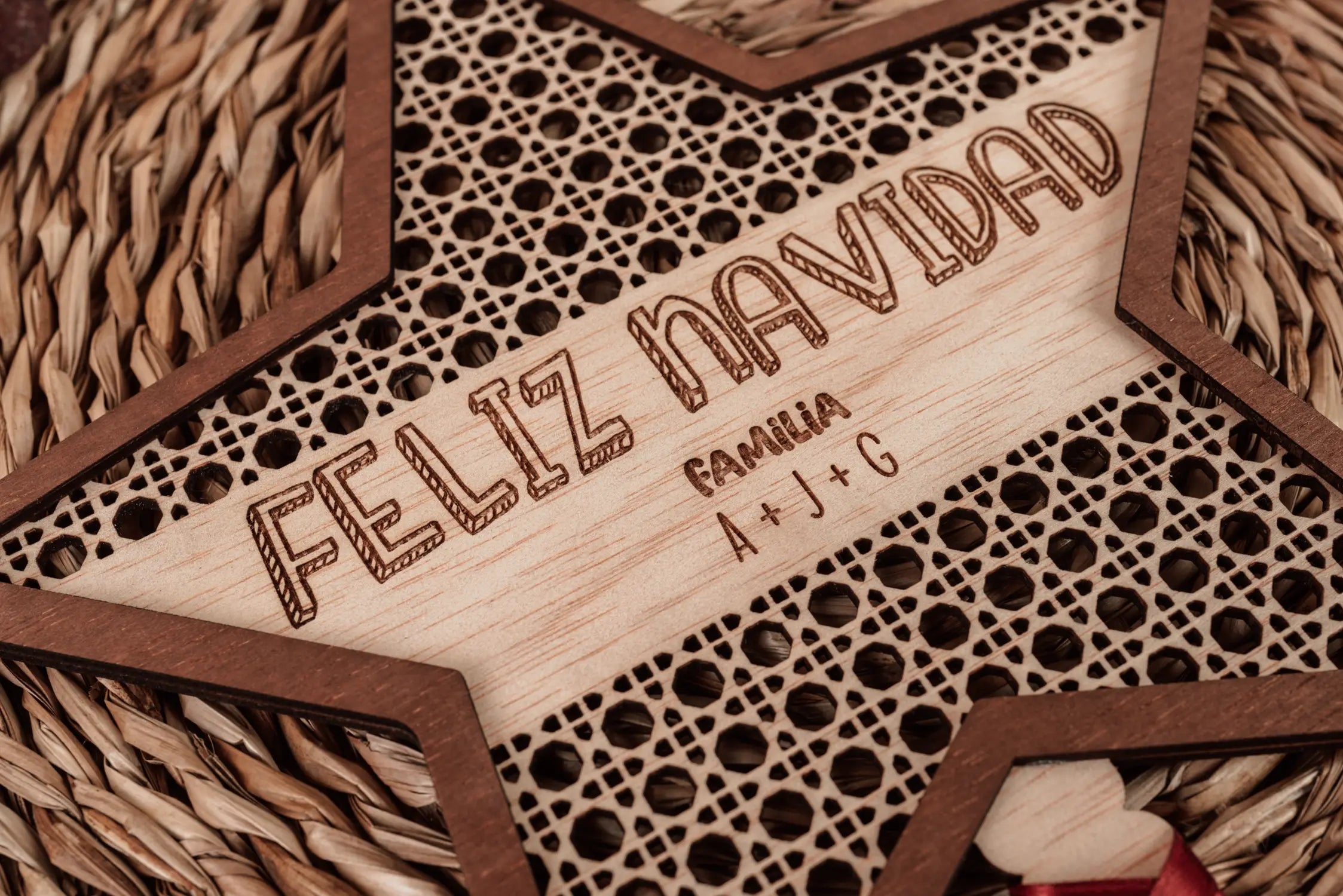 Adorno de Navidad Estrella Mágica "Feliz Navidad"