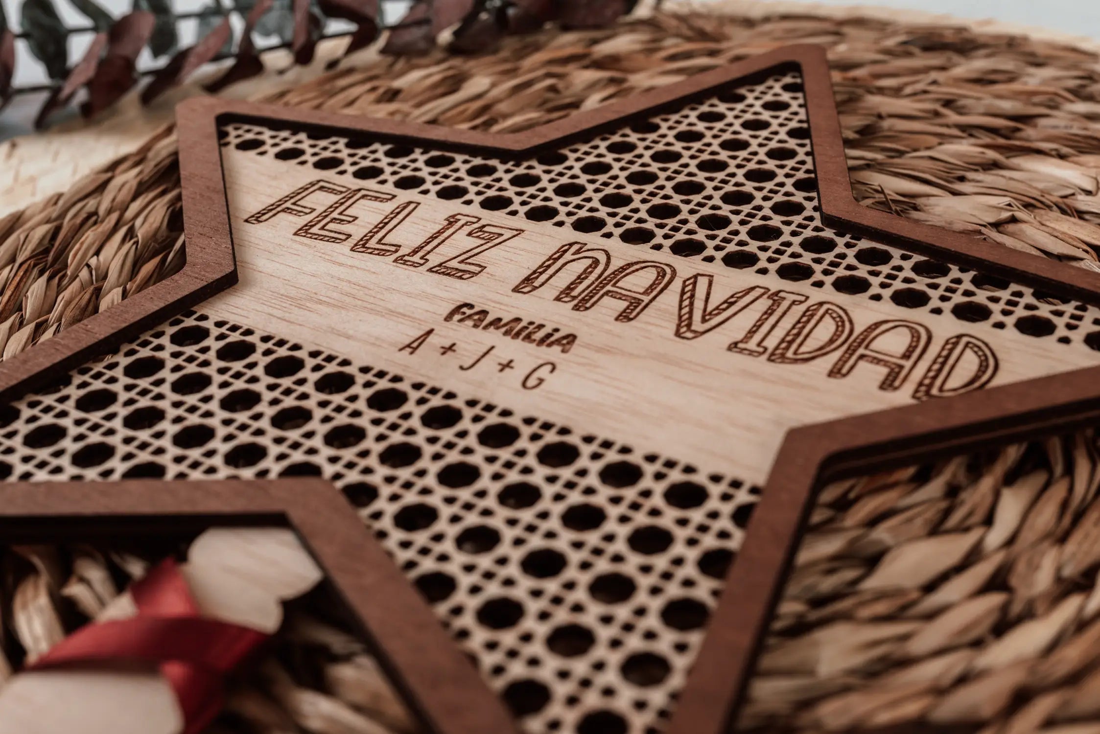 Adorno de Navidad Estrella Mágica "Feliz Navidad"