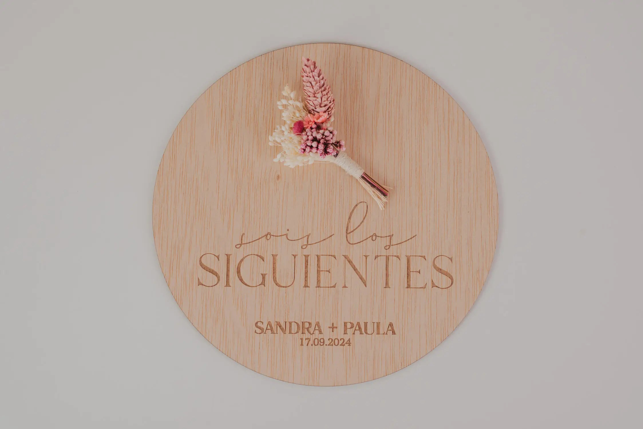 PLACA “SOIS LOS SIGUIENTES” NUESTRA BODA