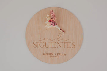 PLACA “SOIS LOS SIGUIENTES” NUESTRA BODA