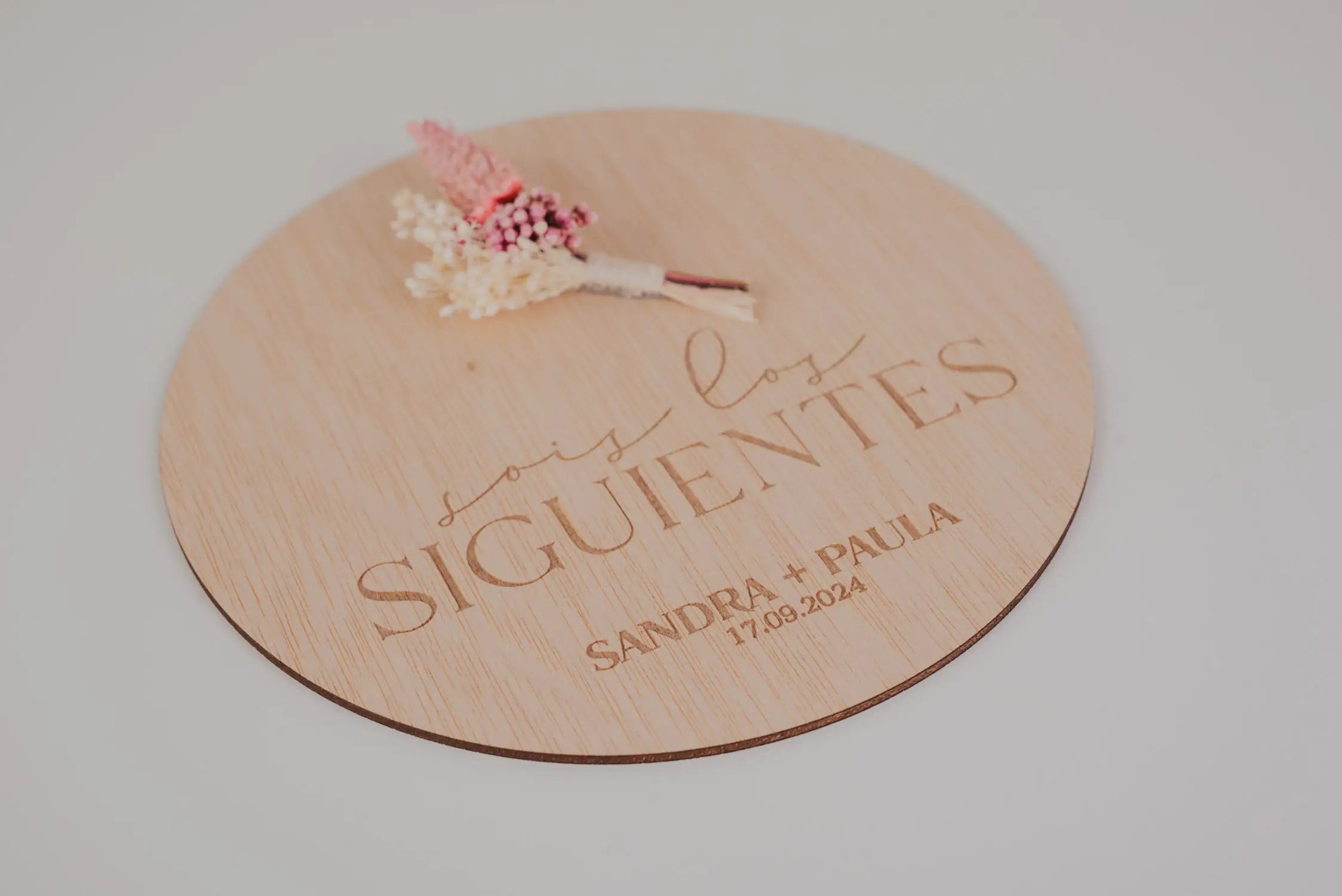 PLACA “SOIS LOS SIGUIENTES” NUESTRA BODA