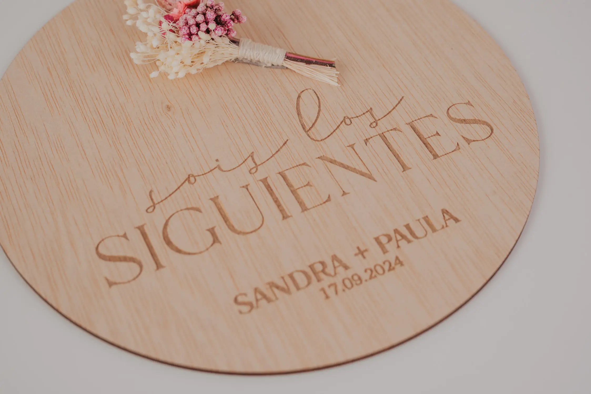 PLACA “SOIS LOS SIGUIENTES” NUESTRA BODA