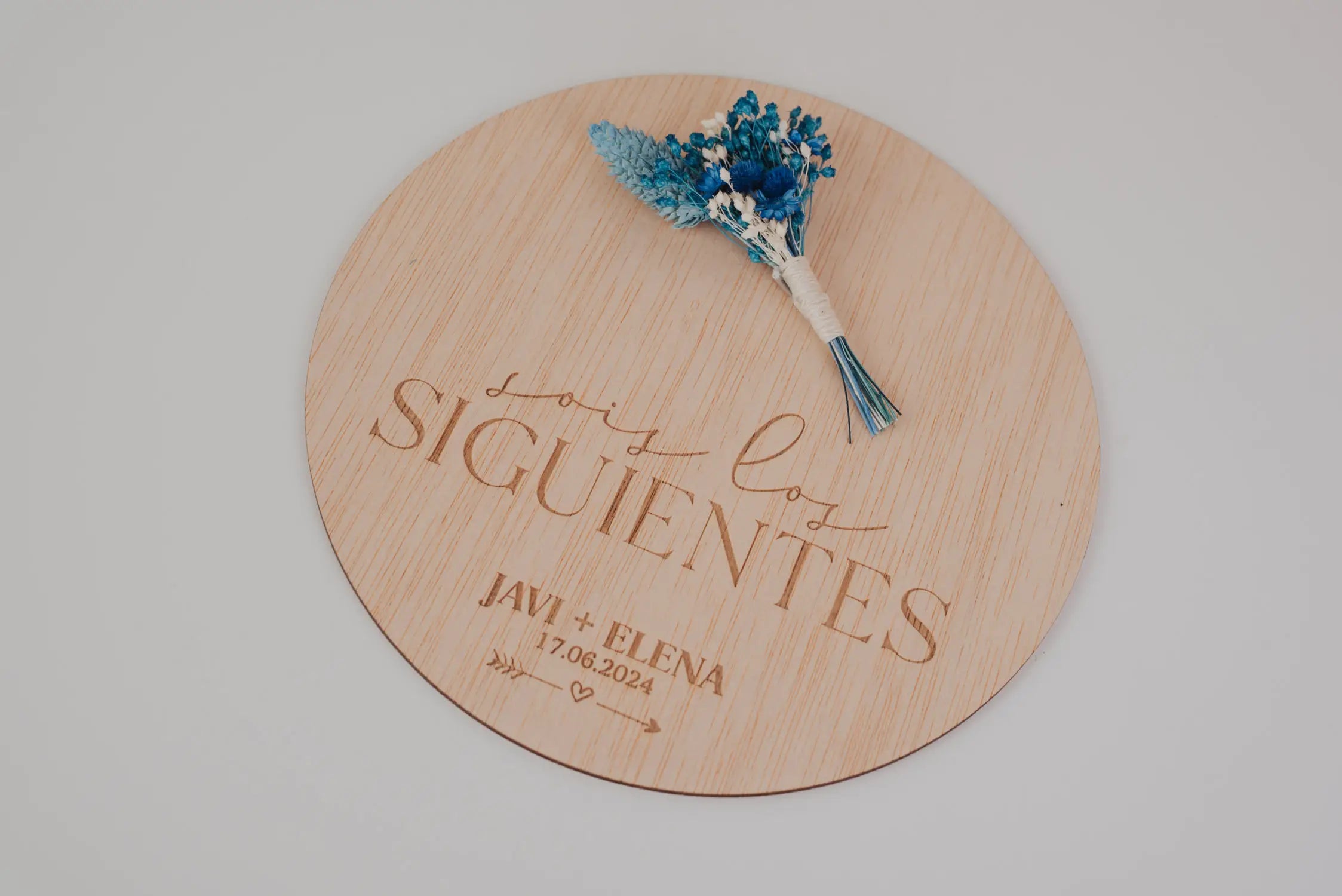 PLACA “SOIS LOS SIGUIENTES” BODA ROMÁNTICA