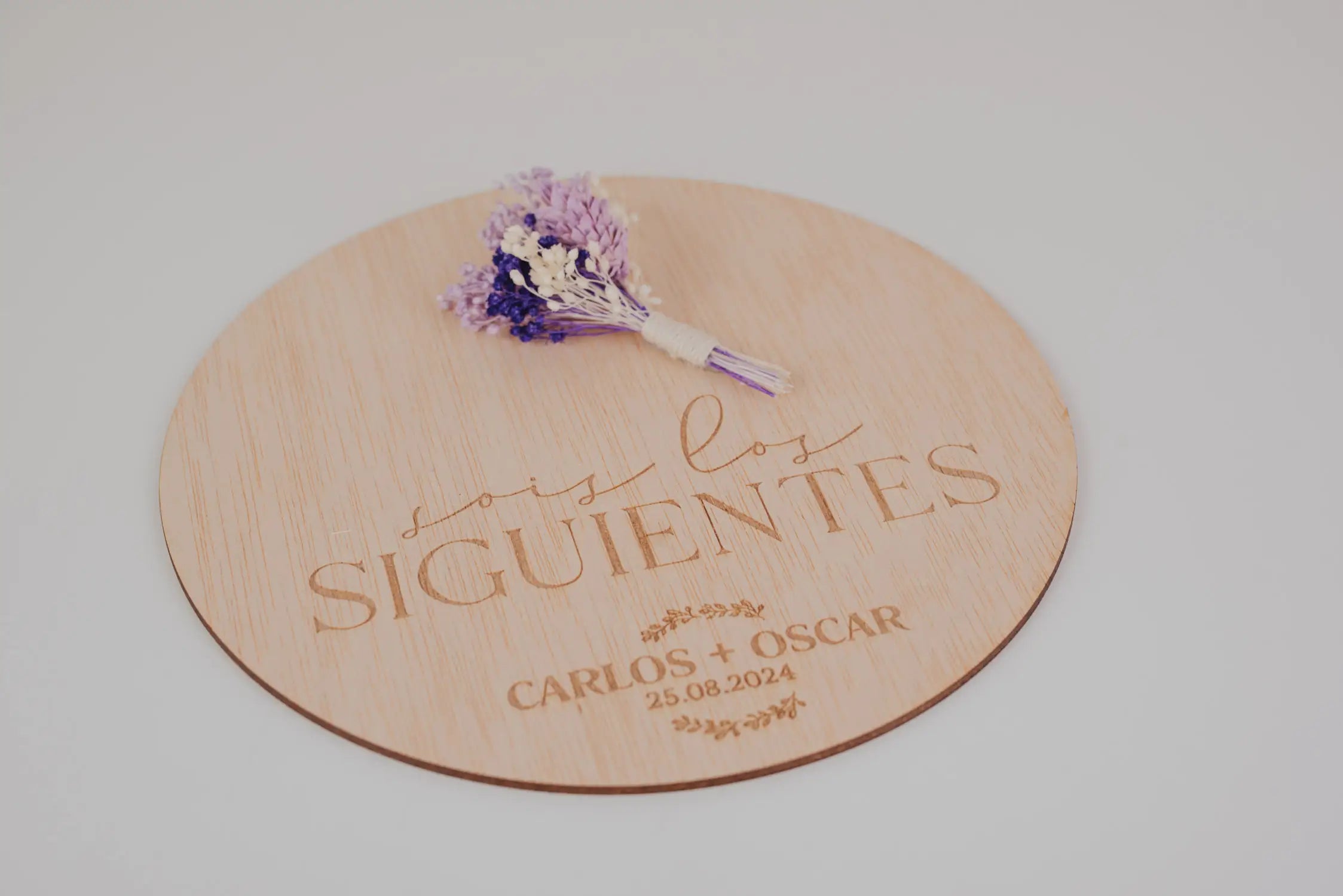 PLACA “SOIS LOS SIGUIENTES” BODA VINTAGE