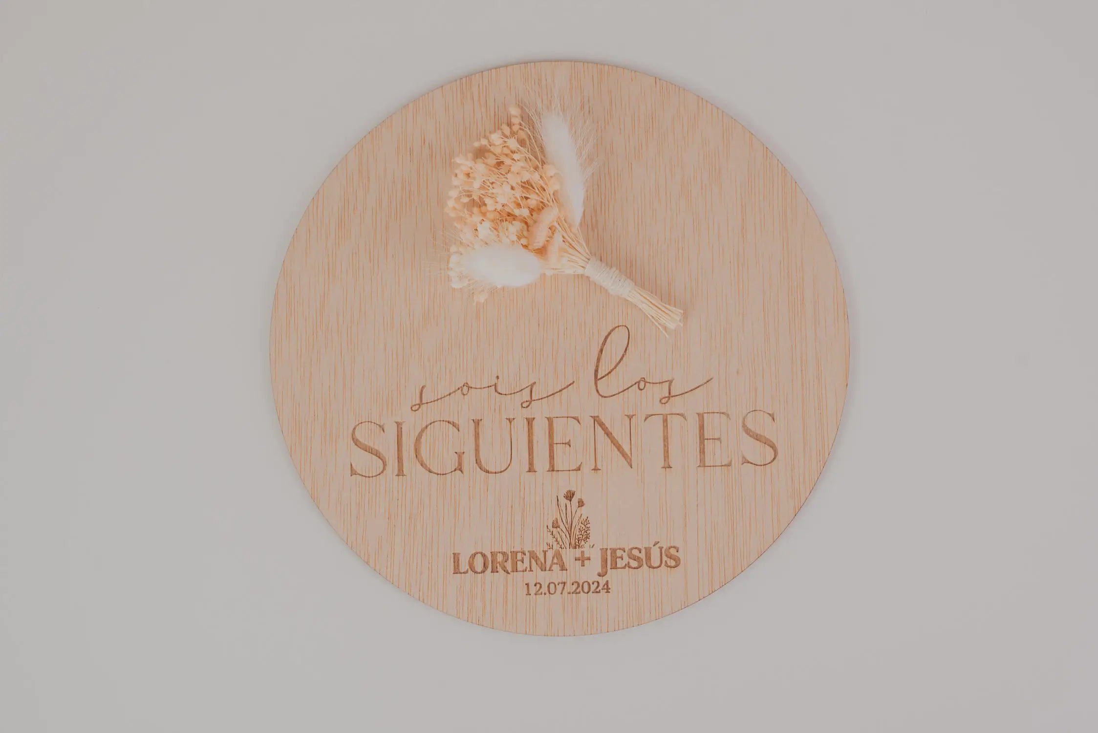 PLACA “SOIS LOS SIGUIENTES” BODA VINTAGE