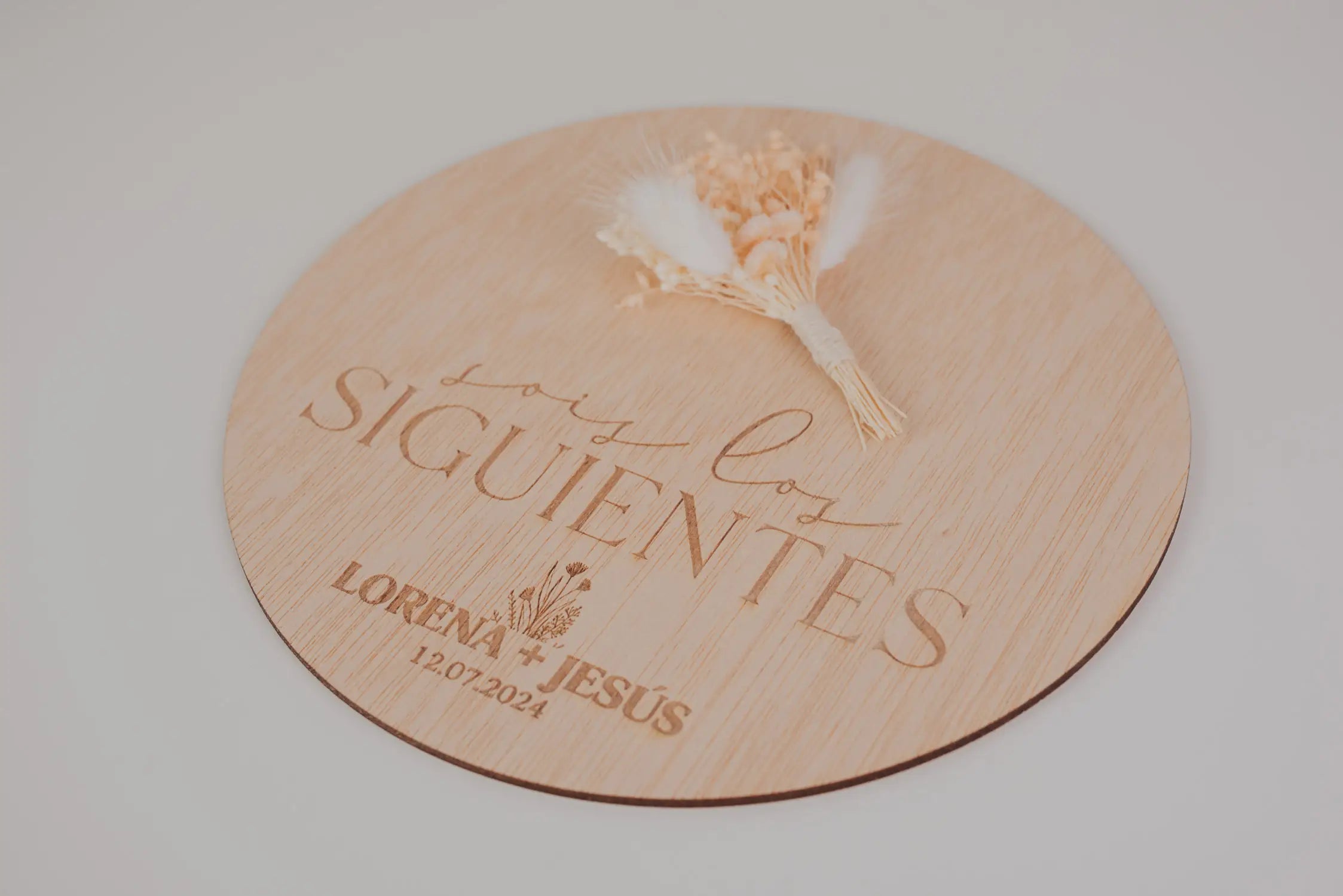 PLACA “SOIS LOS SIGUIENTES” BODA VINTAGE