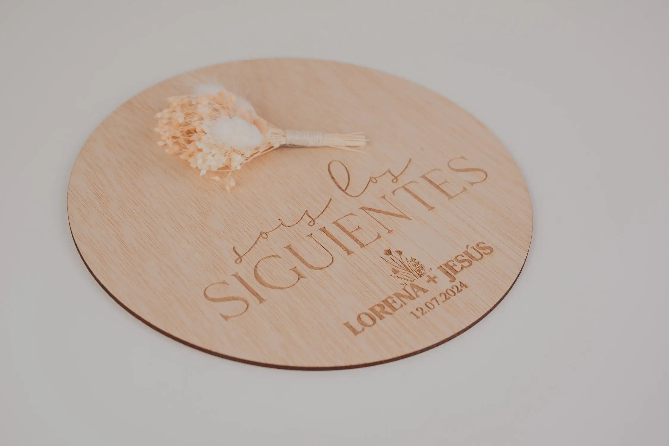 PLACA “SOIS LOS SIGUIENTES” BODA VINTAGE