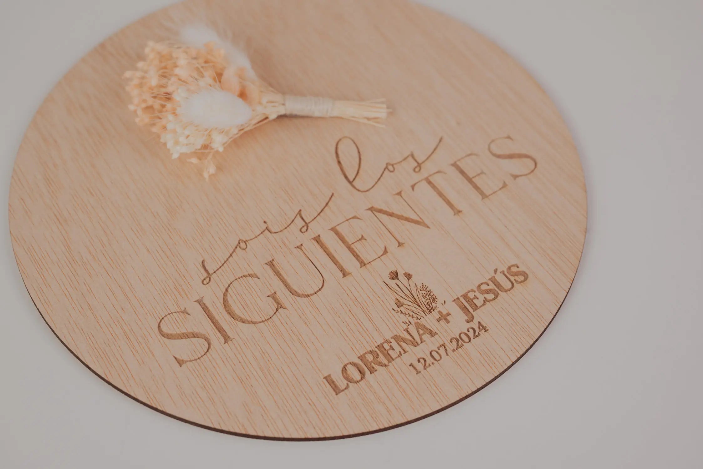 PLACA “SOIS LOS SIGUIENTES” BODA VINTAGE