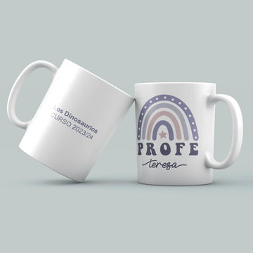 TAZA PROFE "ARCO IRIS"
