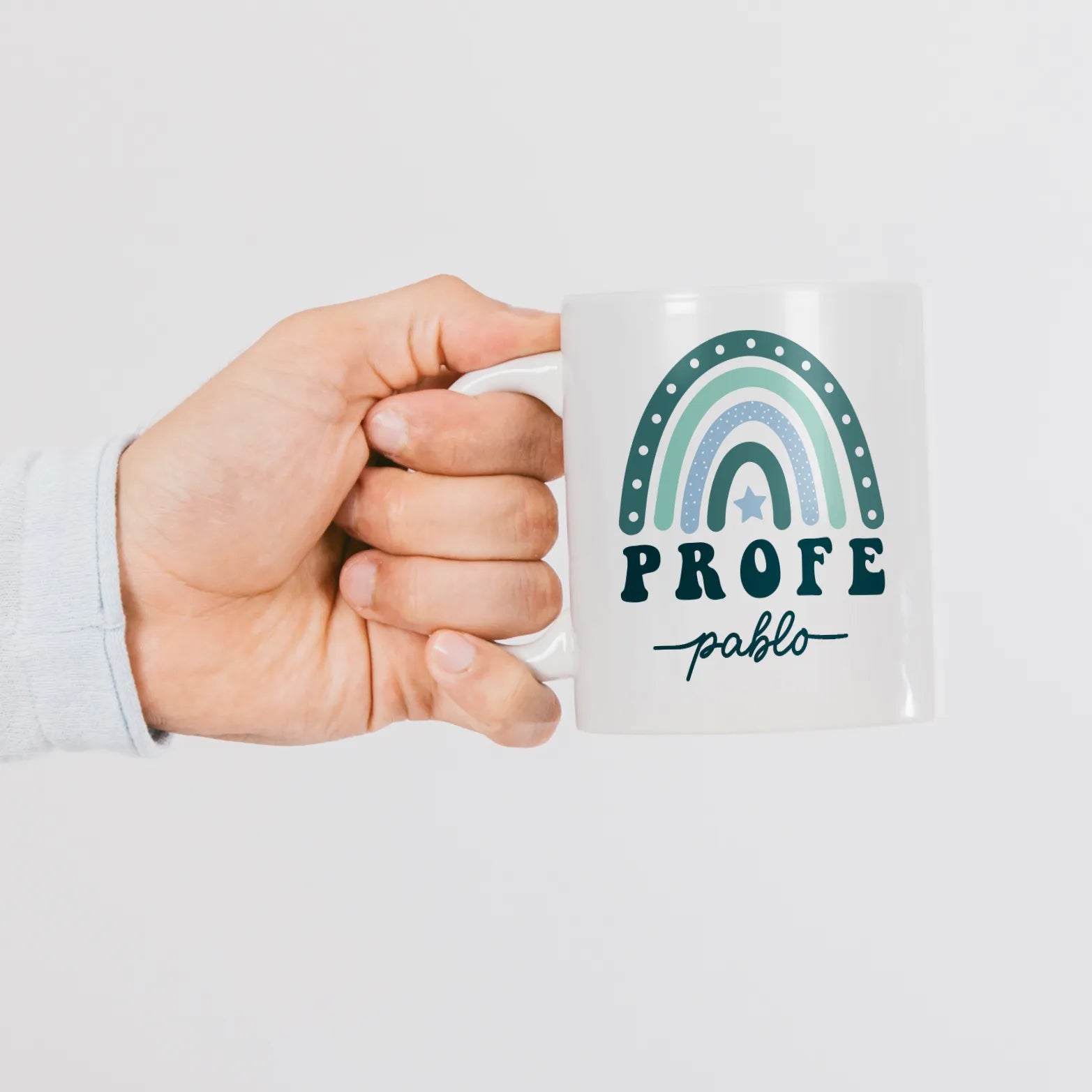 TAZA PROFE "ARCO IRIS"