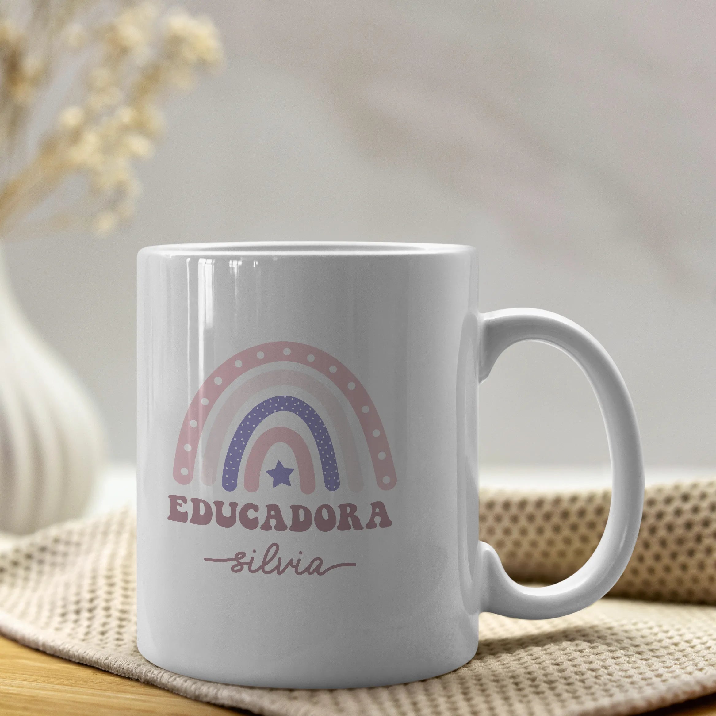 TAZA PROFE "ARCO IRIS"