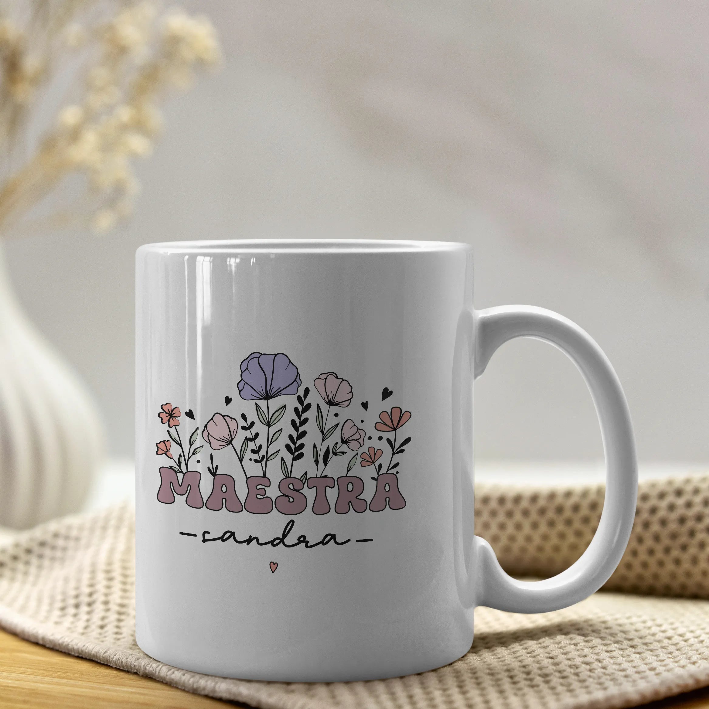 TAZA PROFE "FLORAL"