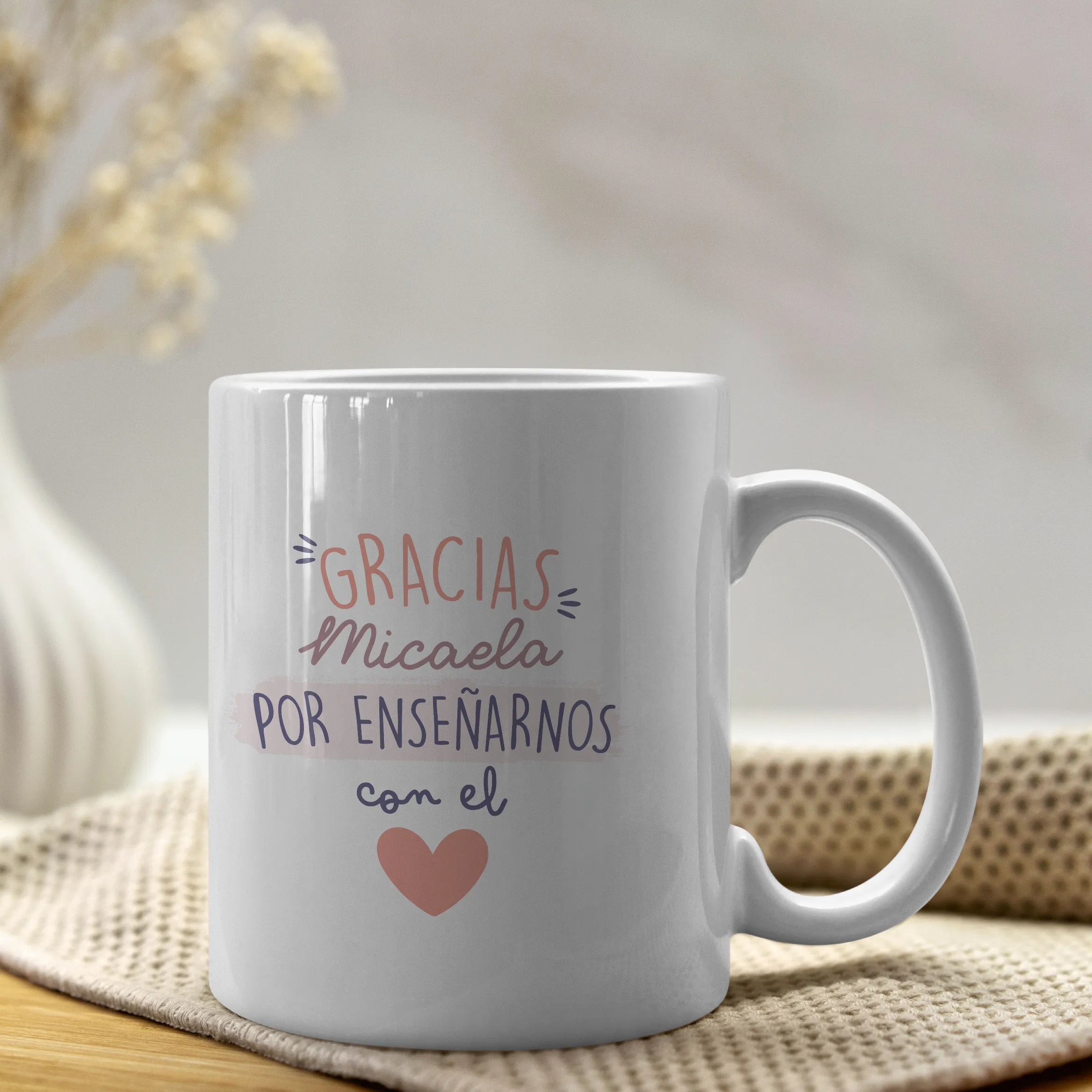 TAZA PROFE "GRACIAS DE CORAZÓN"