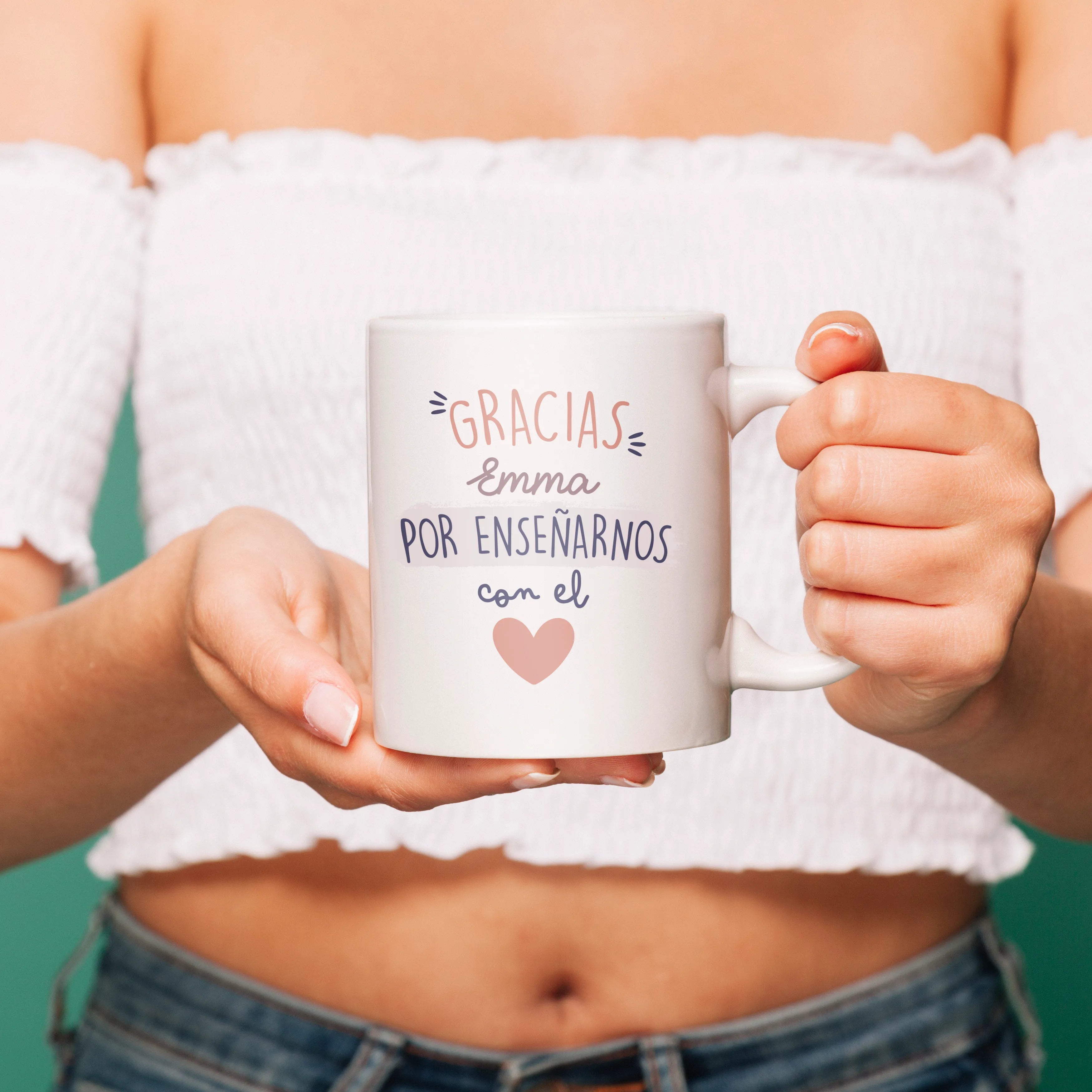 TAZA PROFE "GRACIAS DE CORAZÓN"