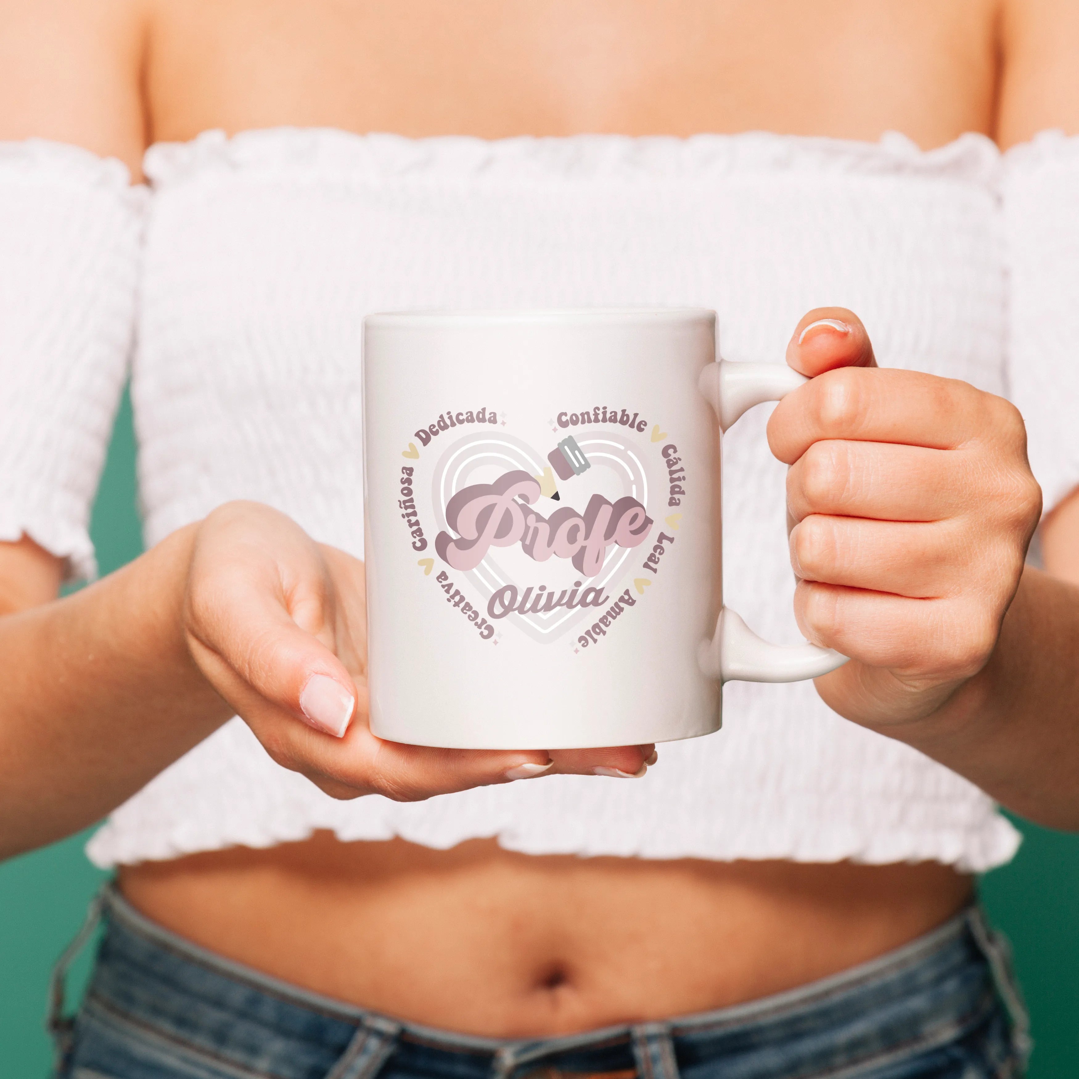 TAZA PROFE "RETRO CUORE"