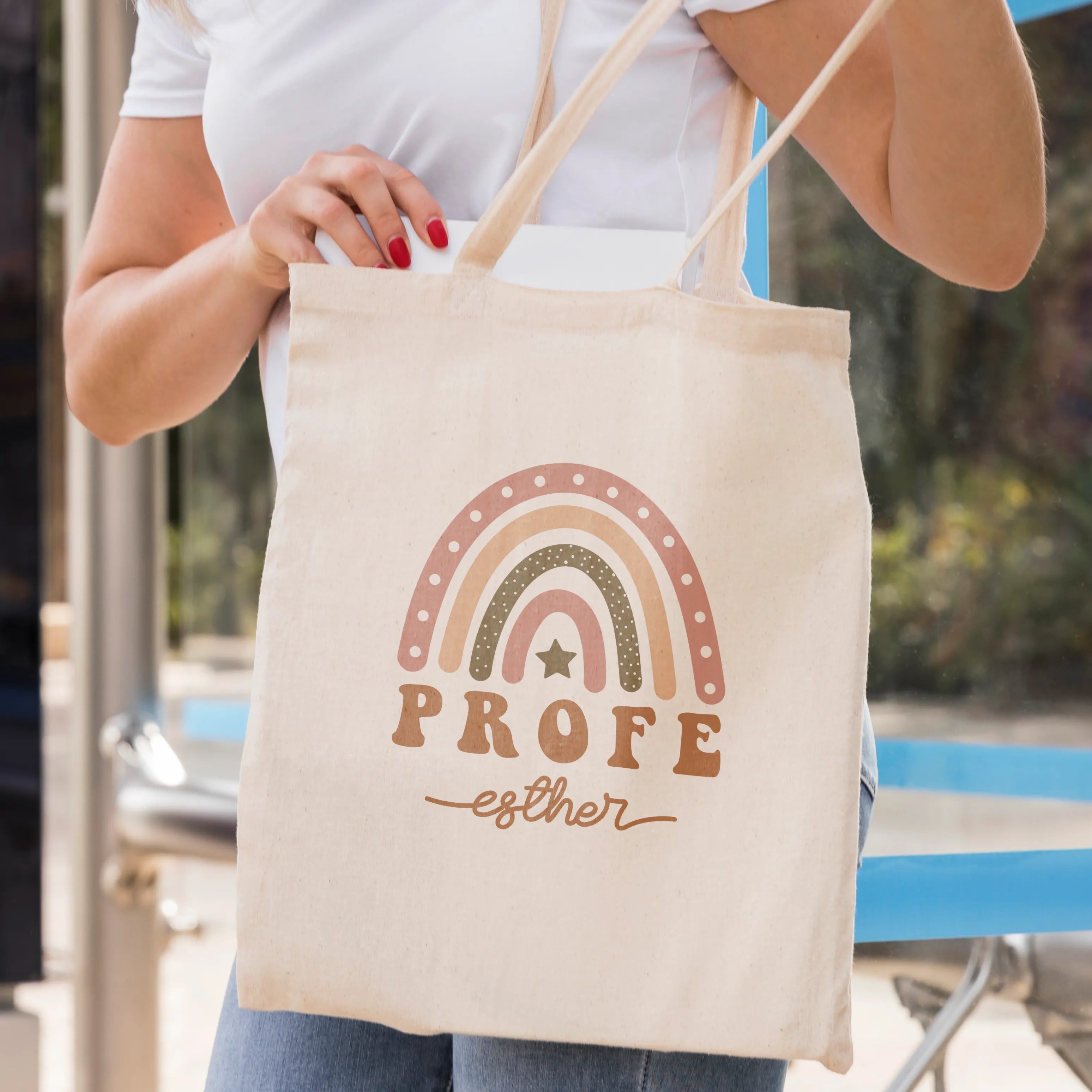 TOTEBAG PROFE "ARCO IRIS"