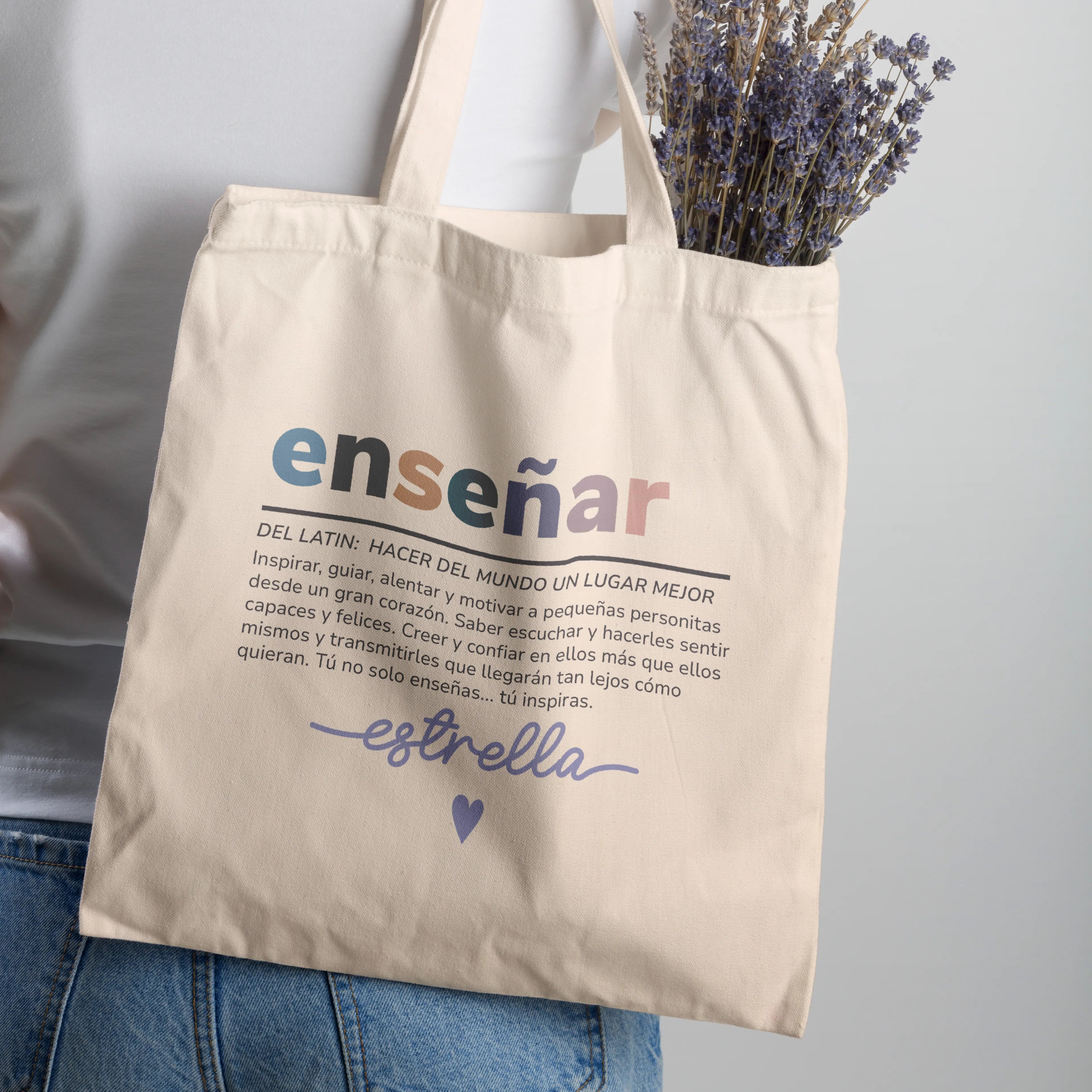 TOTEBAG PROFE "ENSEÑAR"
