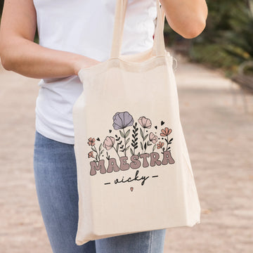 TOTEBAG PROFE "FLORAL"