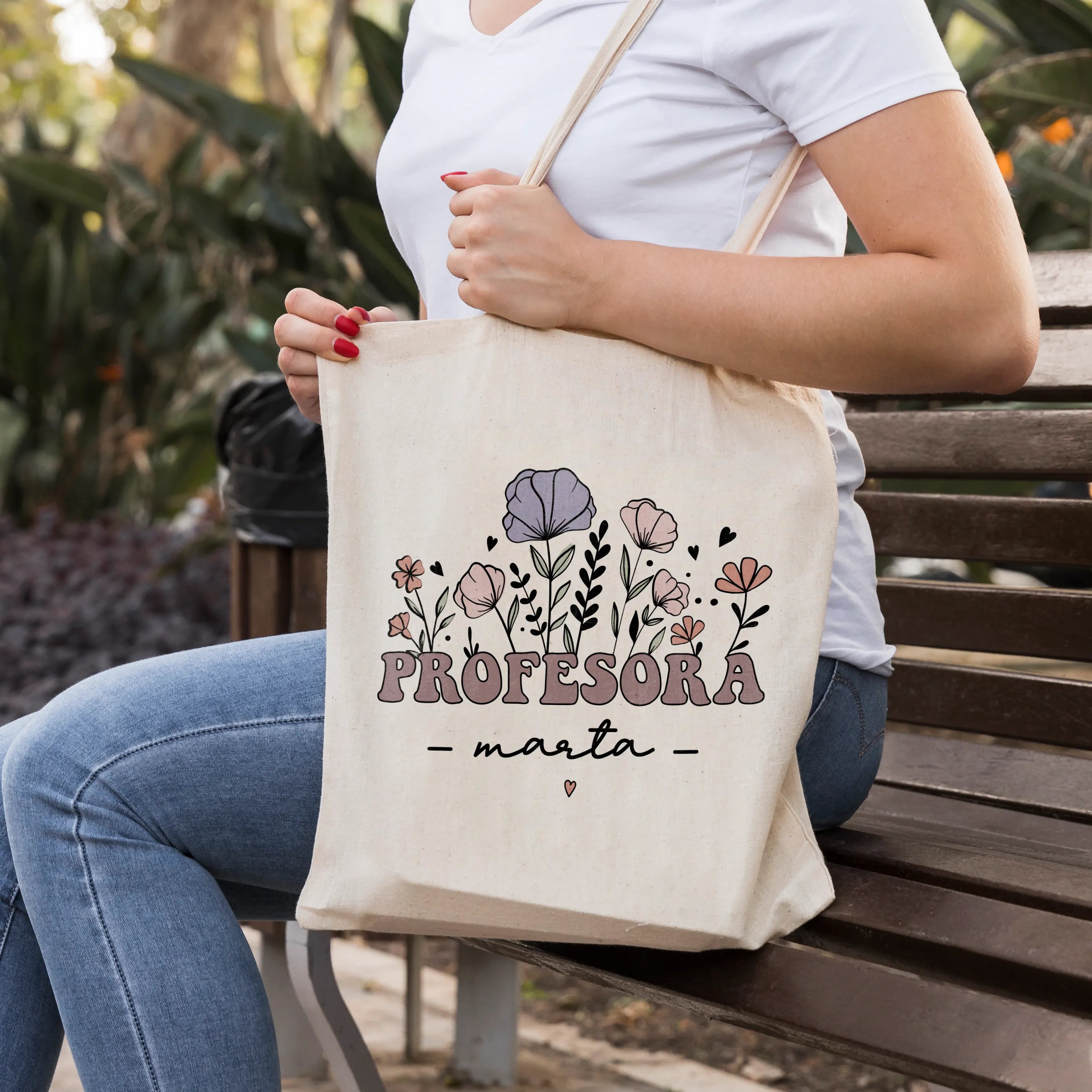 TOTEBAG PROFE "FLORAL"