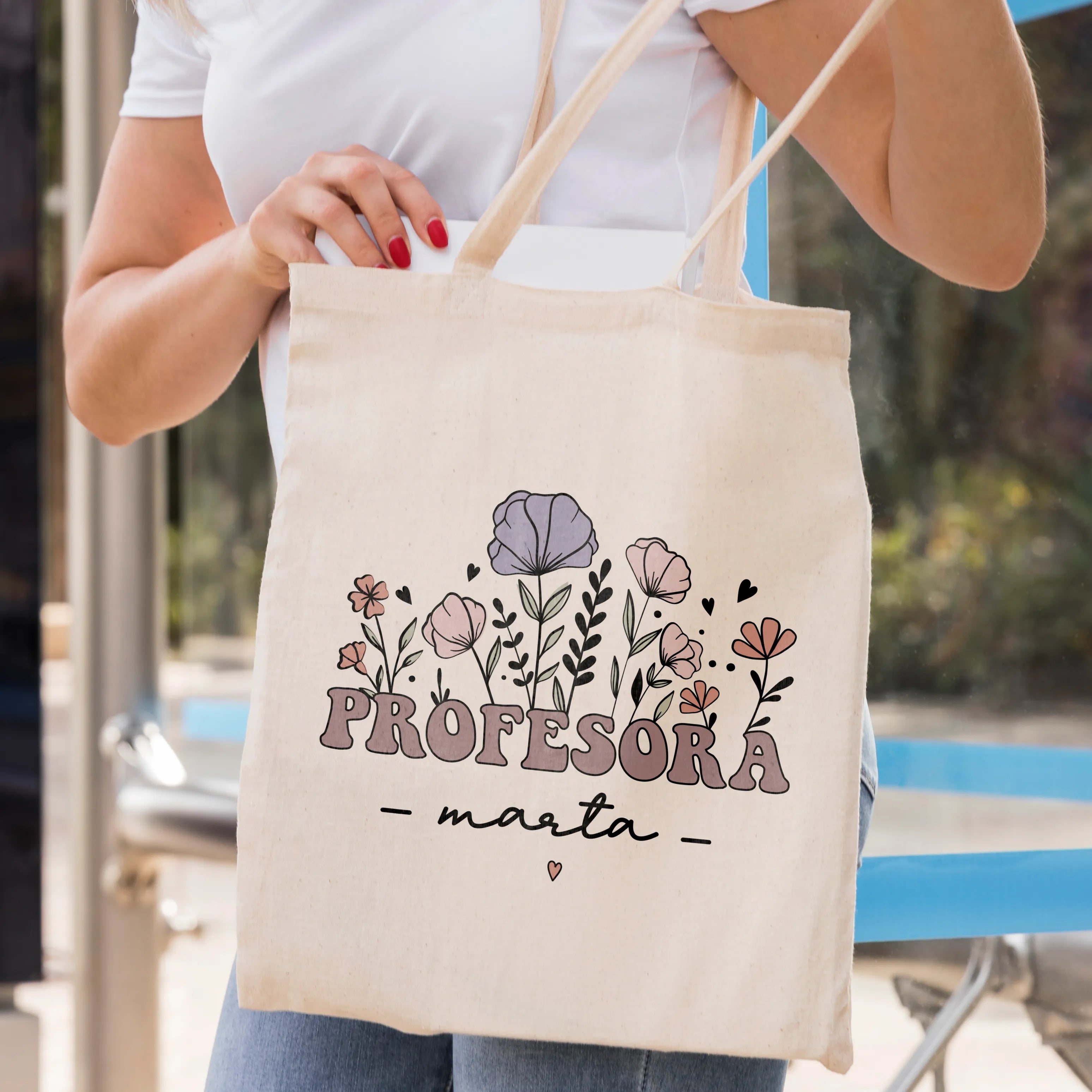 TOTEBAG PROFE "FLORAL"