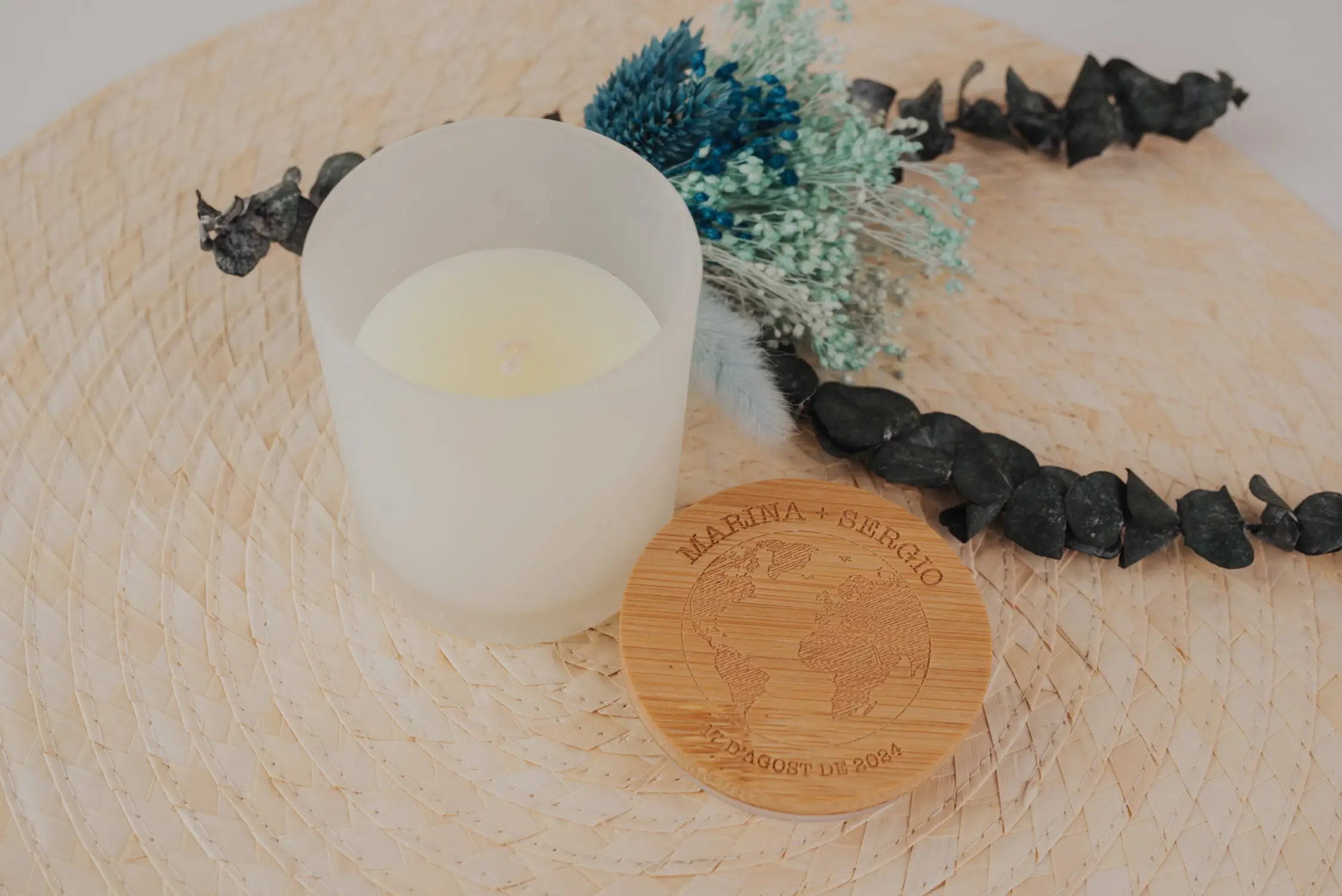 VELA AROMÁTICA BAMBÚ "NUESTRA BODA VIAJERA"