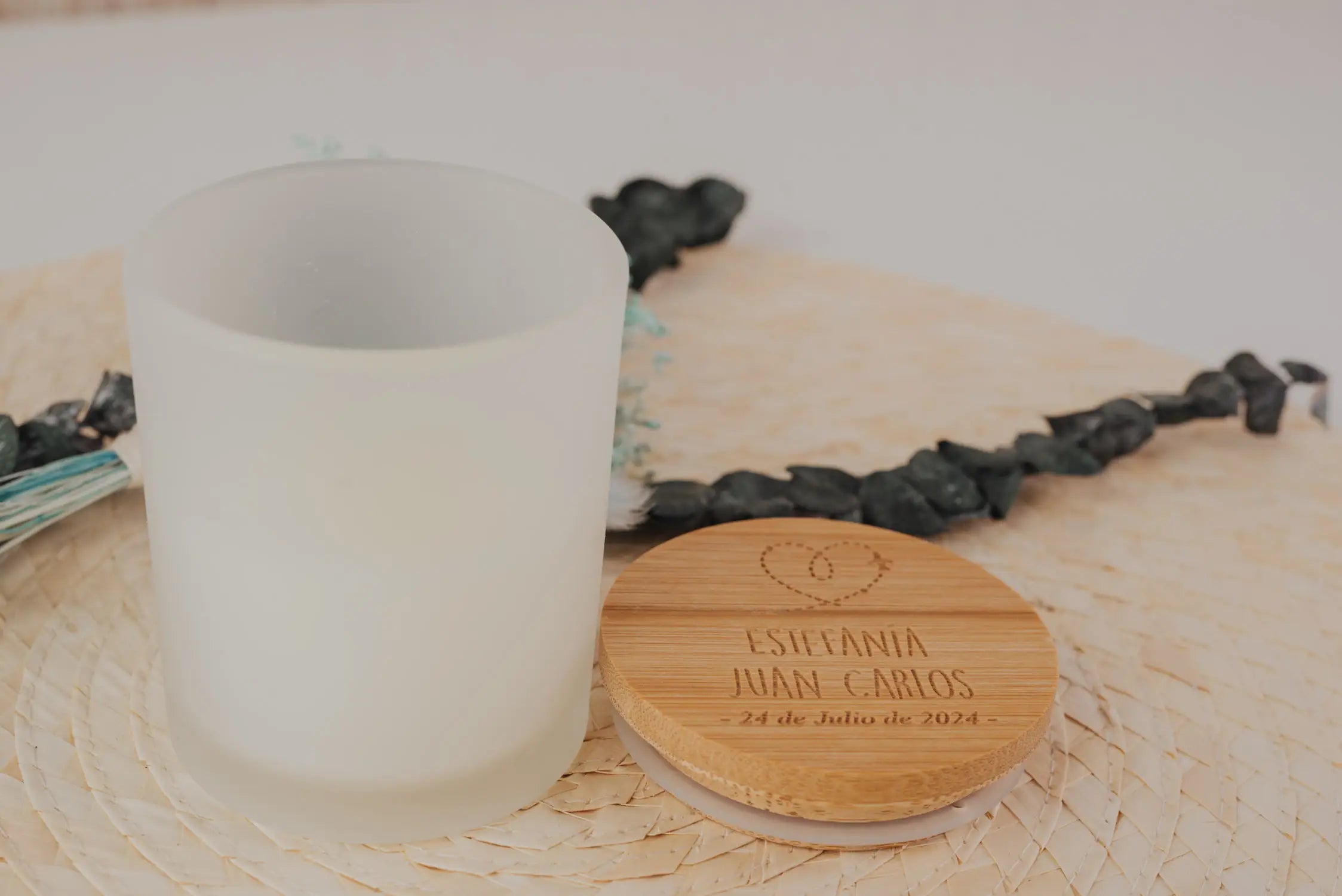 VELA AROMÁTICA BAMBÚ "NUESTRA BODA VIAJERA"