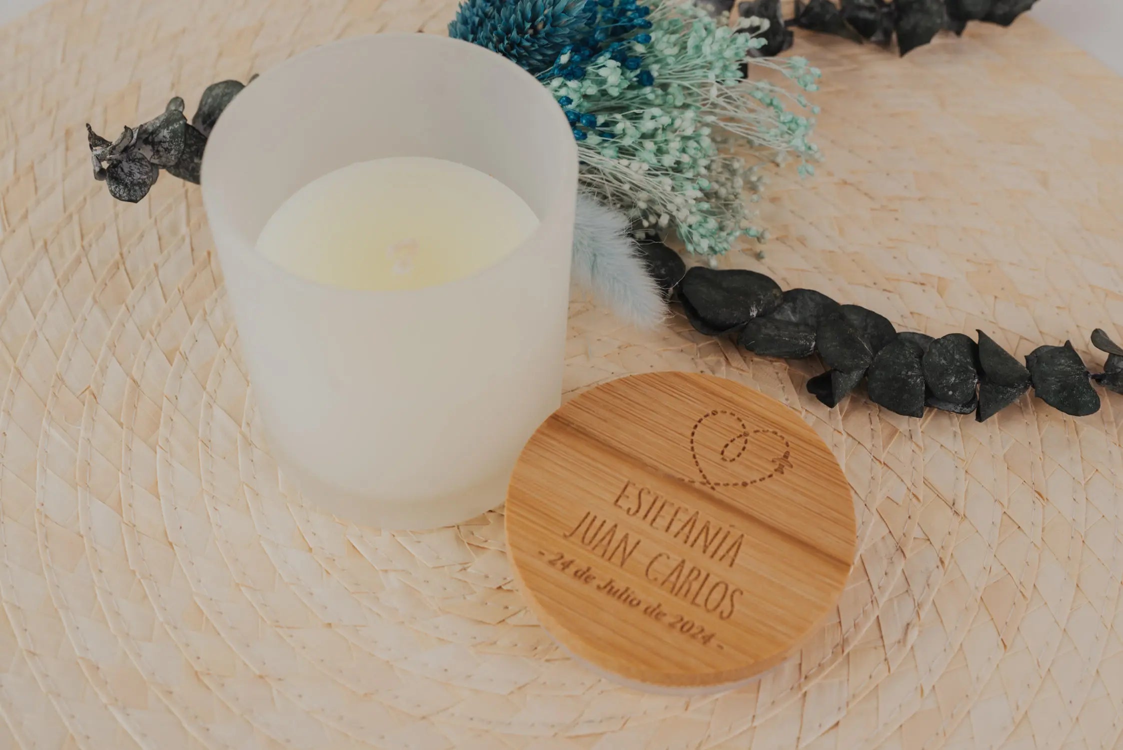 VELA AROMÁTICA BAMBÚ "NUESTRA BODA VIAJERA"