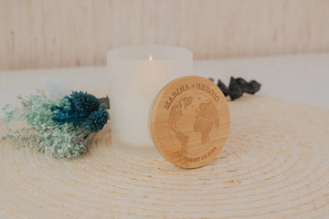 VELA AROMÁTICA BAMBÚ "NUESTRA BODA VIAJERA"