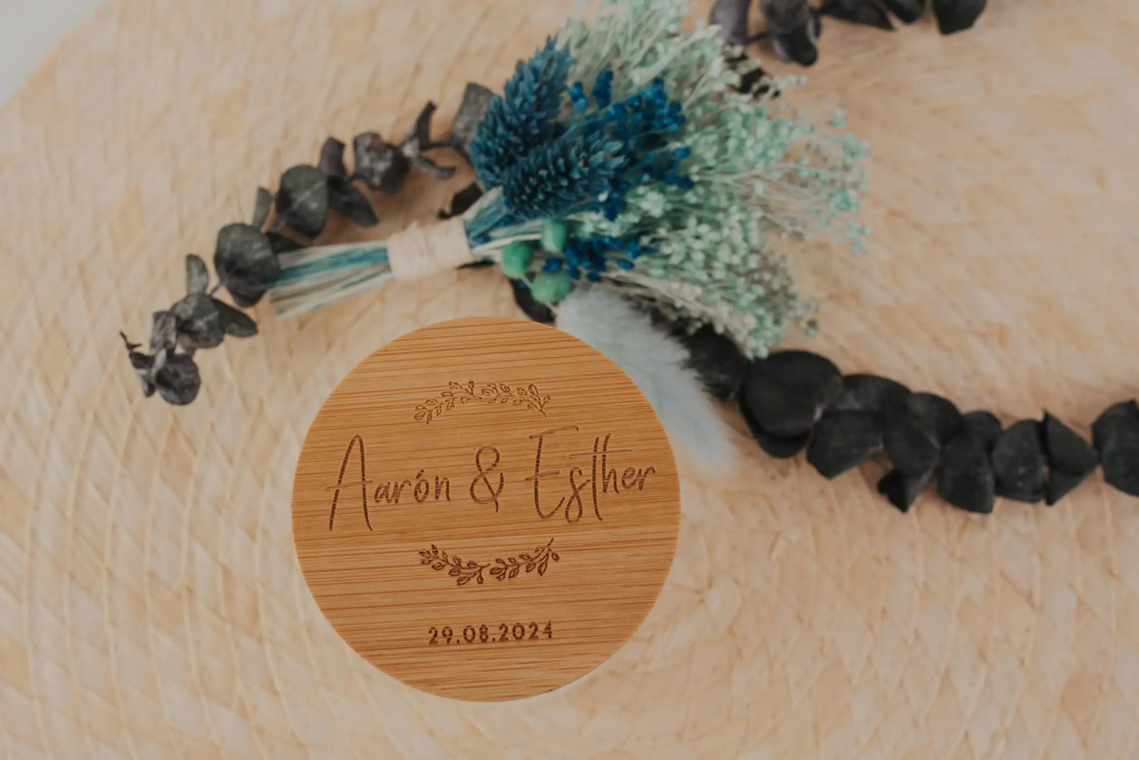 VELA AROMÁTICA BAMBÚ "NUESTRA BODA VINTAGE"