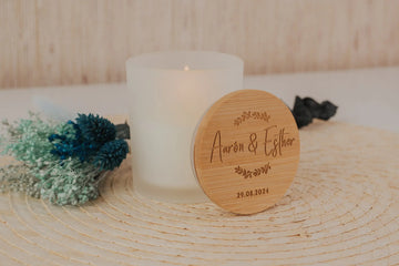 VELA AROMÁTICA BAMBÚ "NUESTRA BODA VINTAGE"