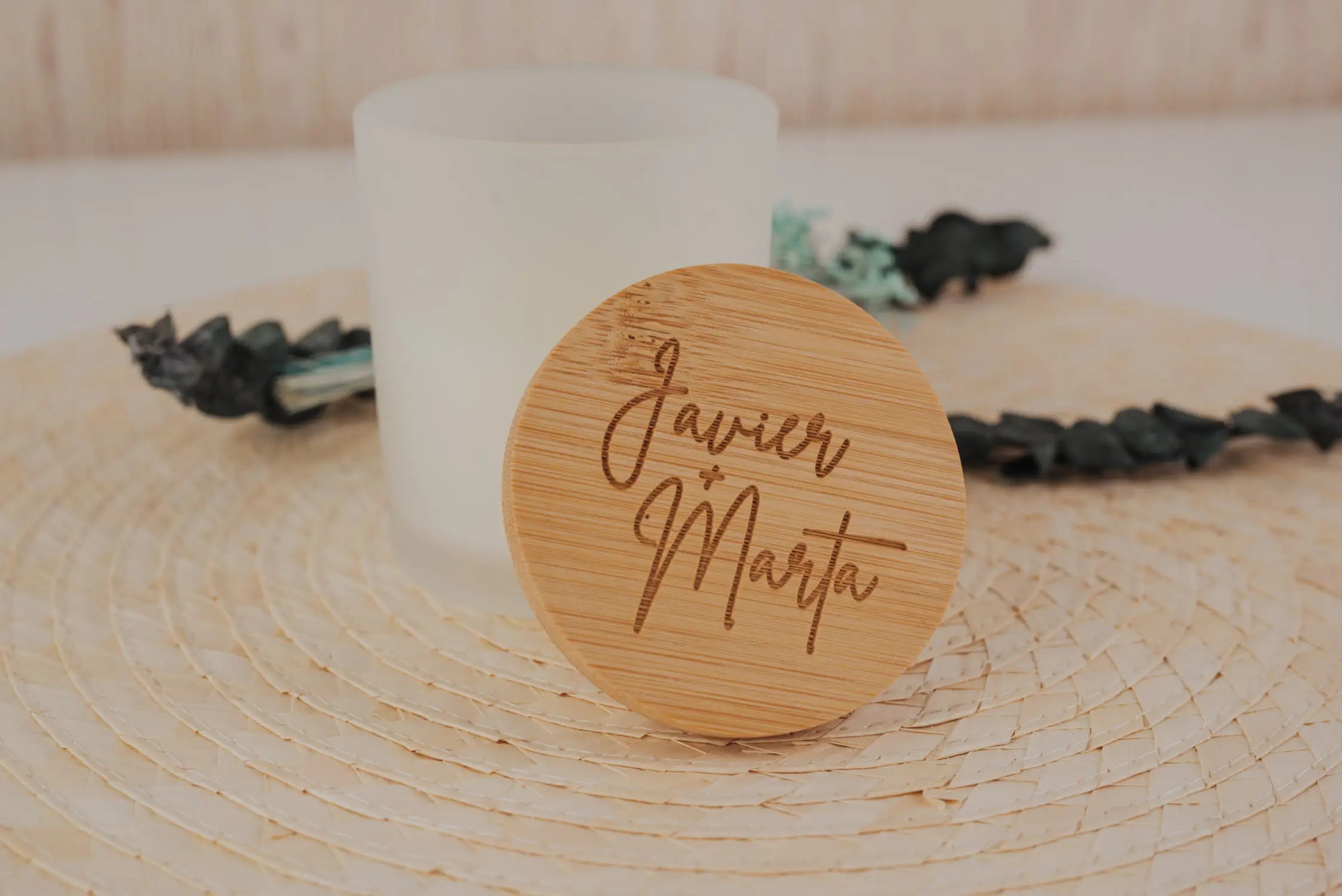 VELA AROMÁTICA BAMBÚ "NUESTRA BODA"