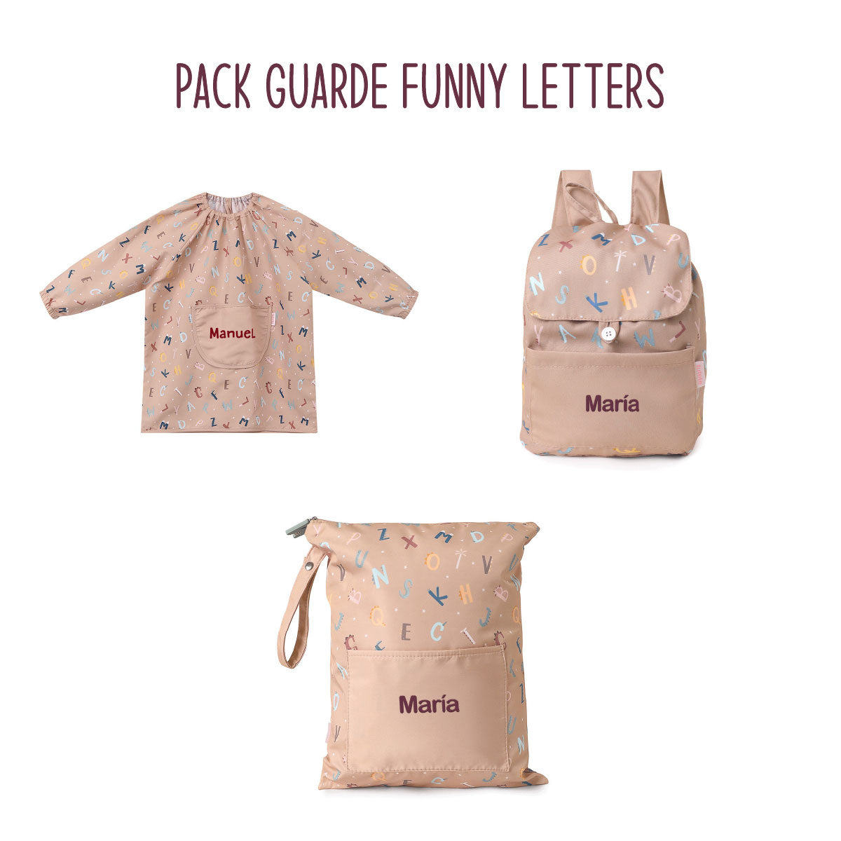 Pack Guarde Colección Funny Letters