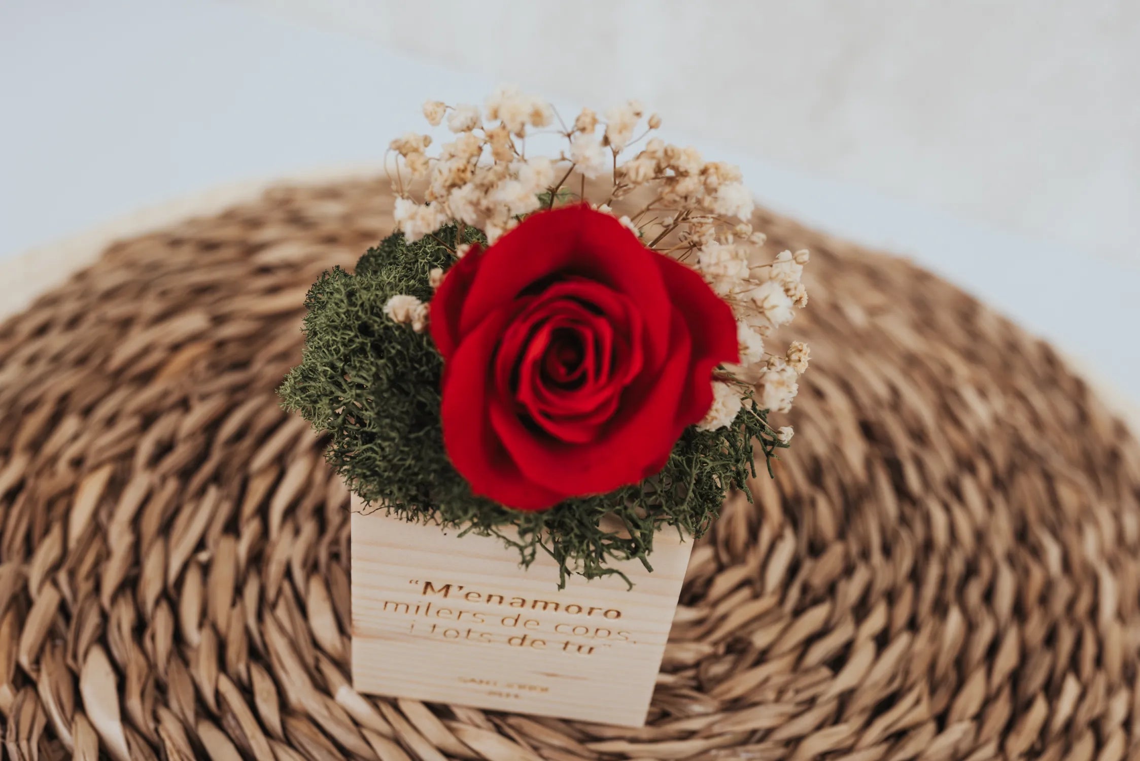 CUBOS DE MADERA "AMOR" ESPECIAL SANT JORDI