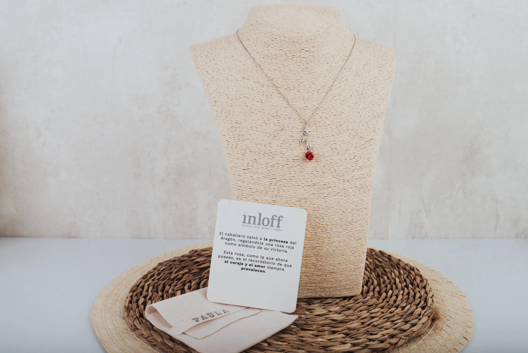 COLLAR DE PLATA "ROSA ETERNA" ESPECIAL SANT JORDI