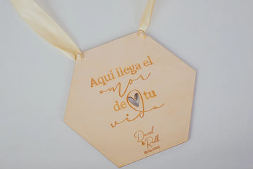 Banderola Hexágono "Amor de tu Vida"