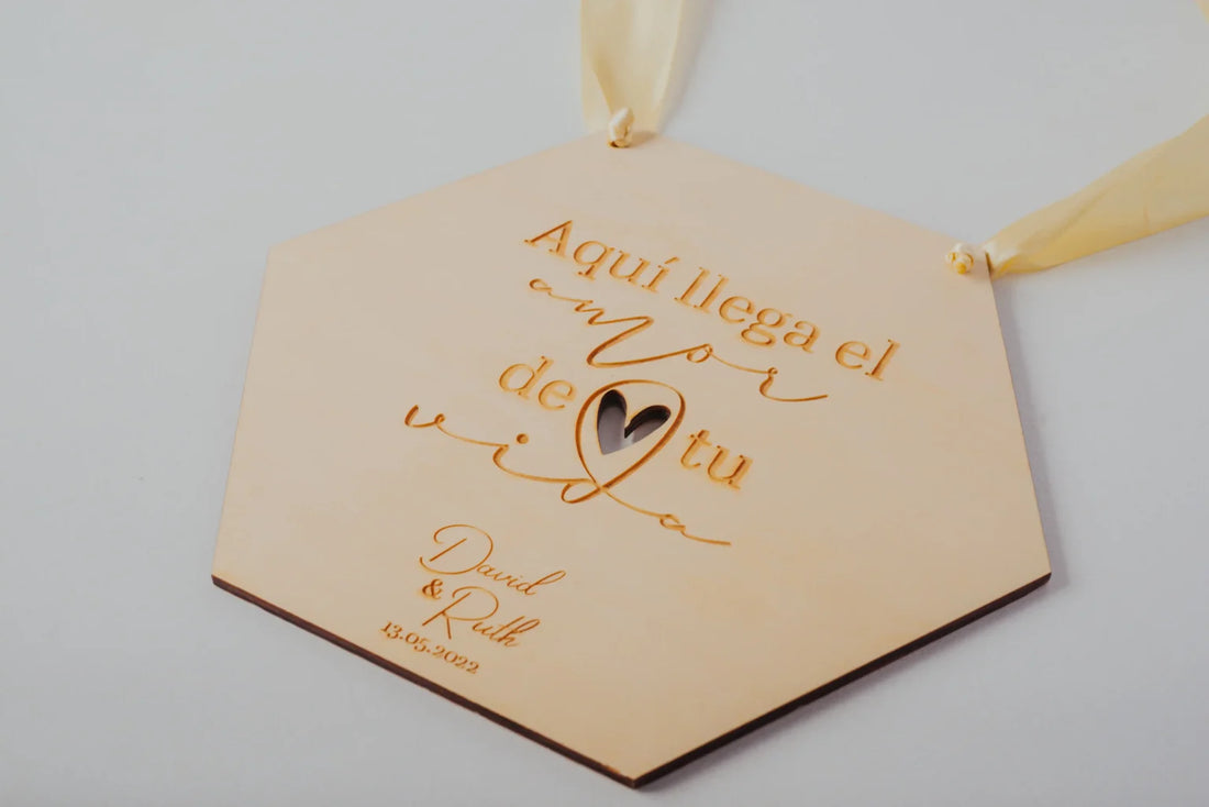 Banderola Hexágono "Amor de tu Vida"